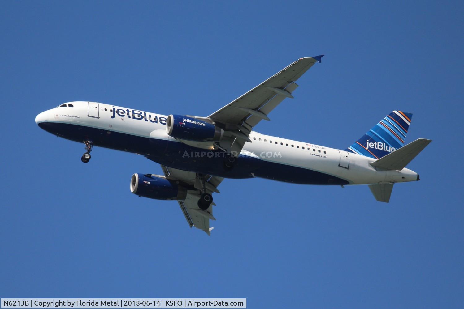 N621JB, 2005 Airbus A320-232 C/N 2491, SFO 2018