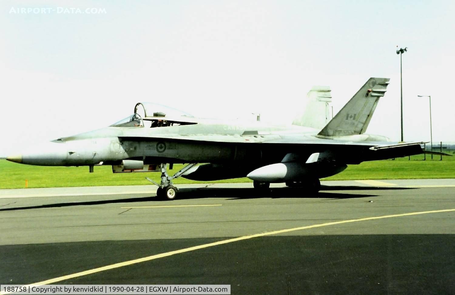 188758, McDonnell Douglas CF-188A Hornet C/N 0401/A334, At the Waddington 1990 photocall.
