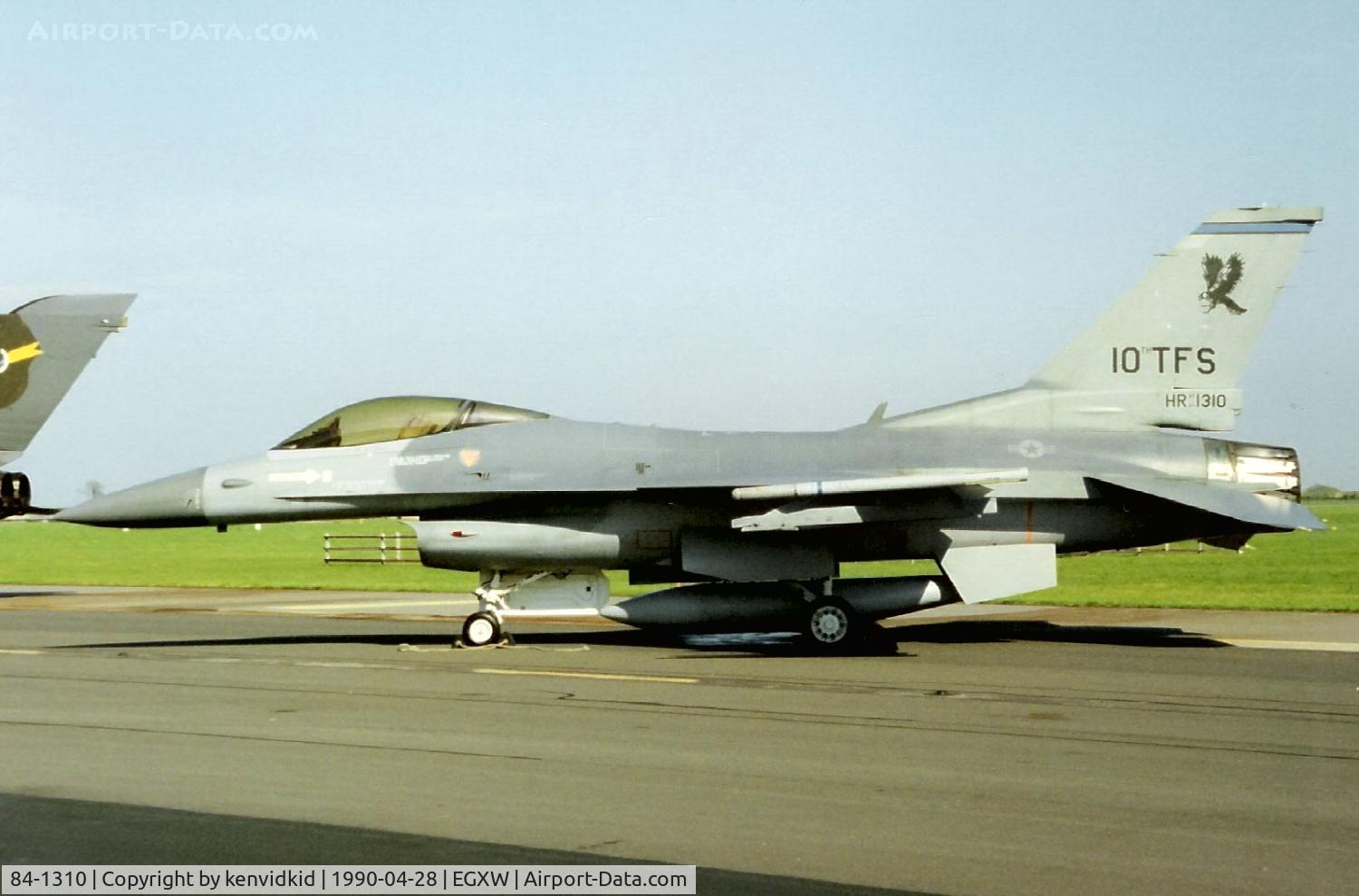 84-1310, General Dynamics F-16C Fighting Falcon C/N 5C-147, At the Waddington 1990 photocall.