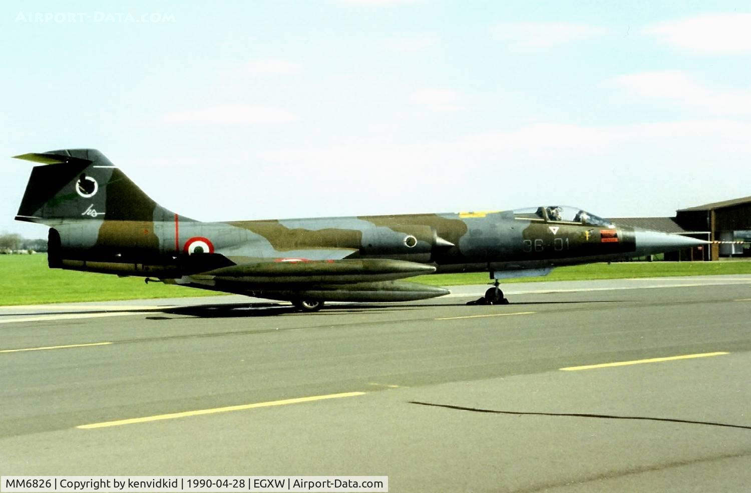MM6826, Aeritalia F-104S-ASA Starfighter C/N 1126, At the Waddington 1990 photocall.
