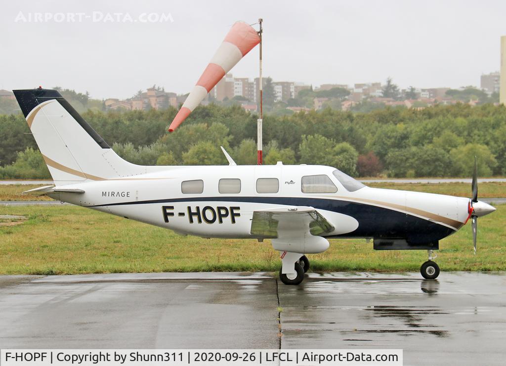 F-HOPF, Piper PA-46-350P Malibu Mirage Malibu Mirage C/N 4636630, Parked near the control tower...