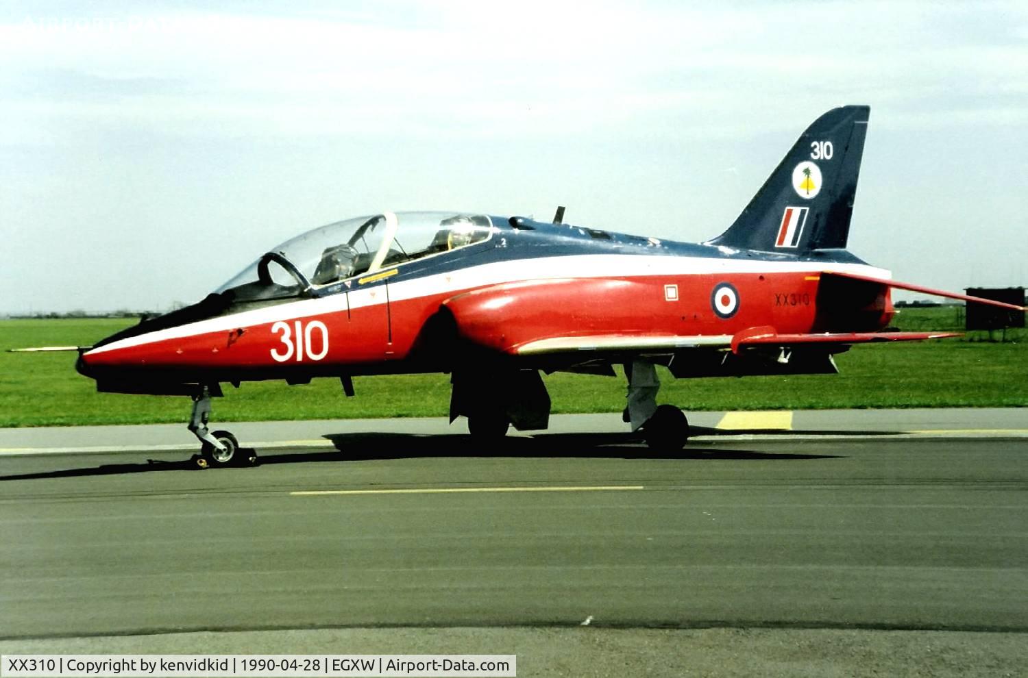 XX310, 1980 Hawker Siddeley Hawk T.1W C/N 145/312135, At the Waddington 1990 photocall.