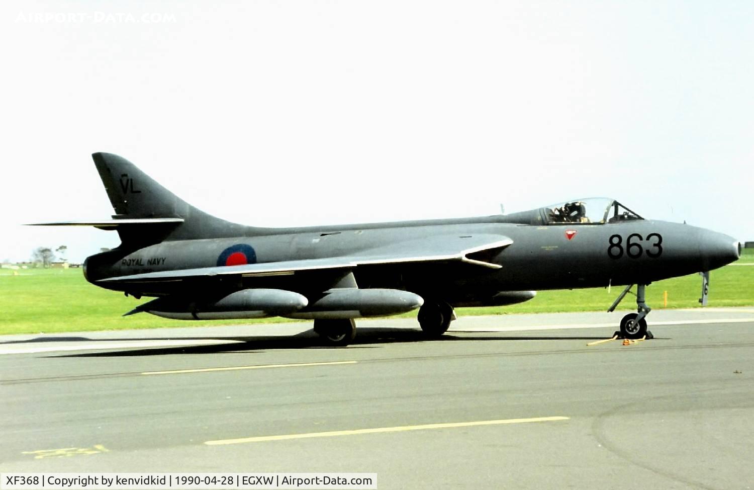 XF368, 1956 Hawker Hunter GA.11 C/N HABL-003097, At the Waddington 1990 photocall.