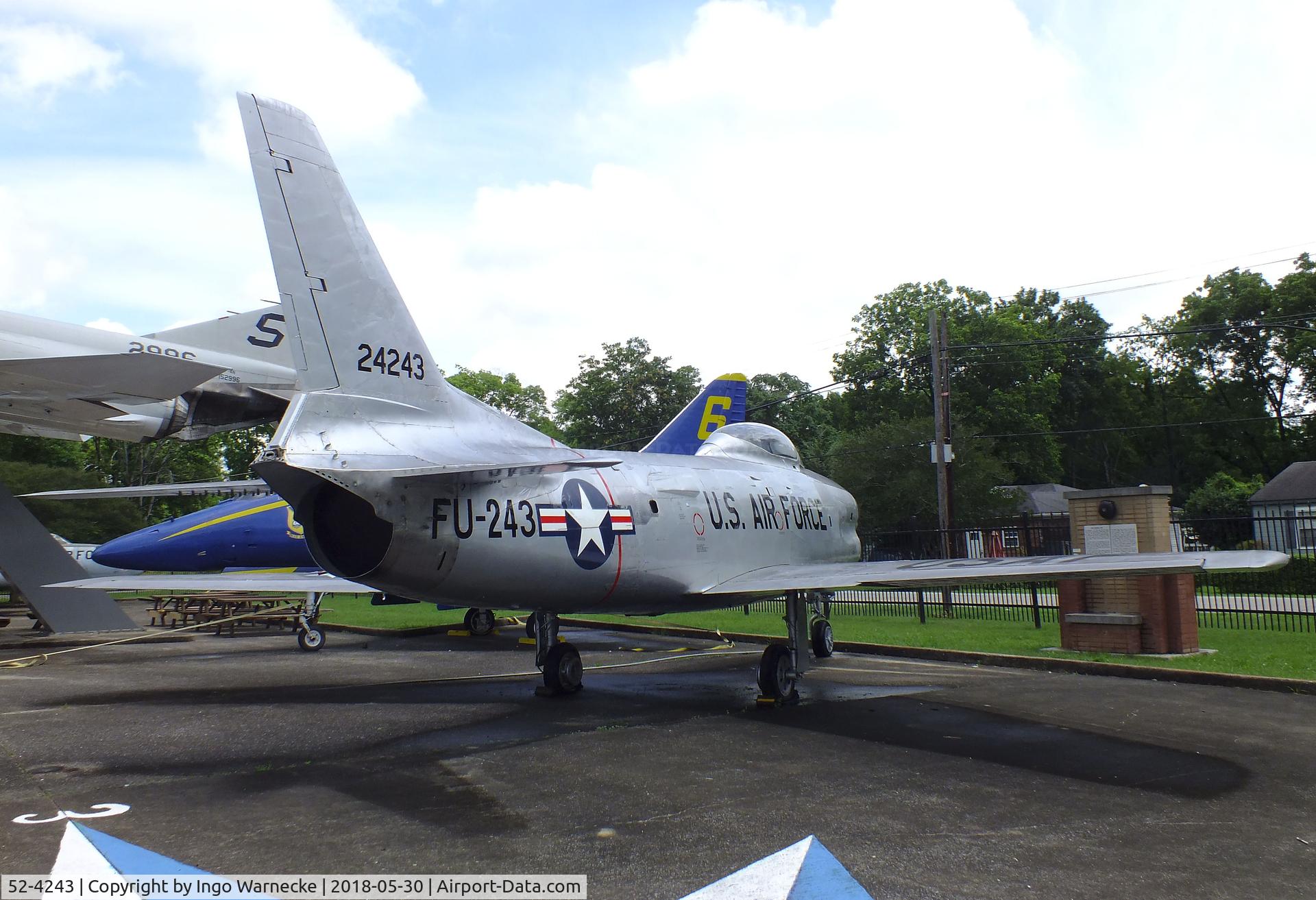52-4243, 1952 North American F-86L Sabre C/N 190-646, North American F-86L Sabre at the Southern Museum of Flight, Birmingham AL