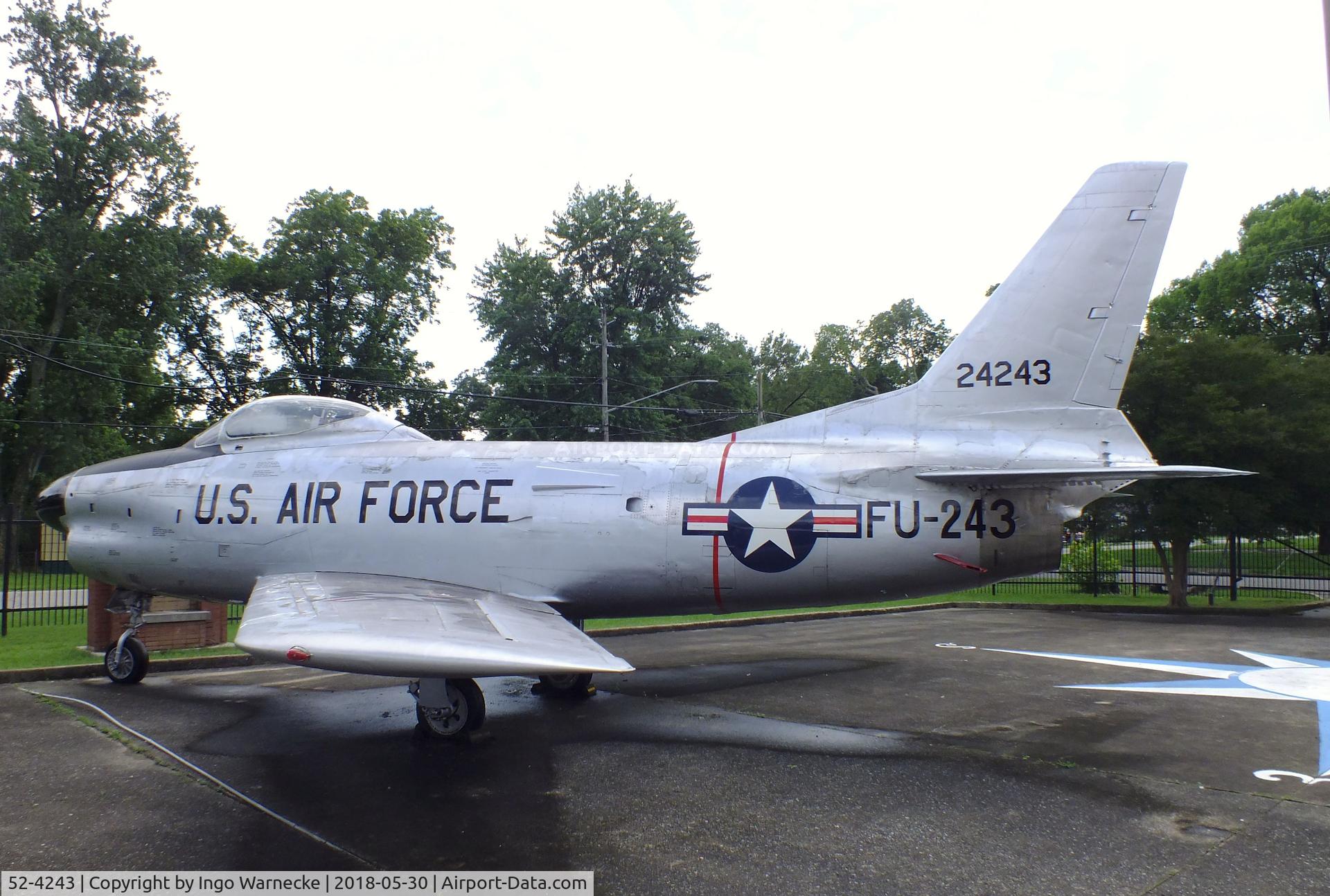 52-4243, 1952 North American F-86L Sabre C/N 190-646, North American F-86L Sabre at the Southern Museum of Flight, Birmingham AL