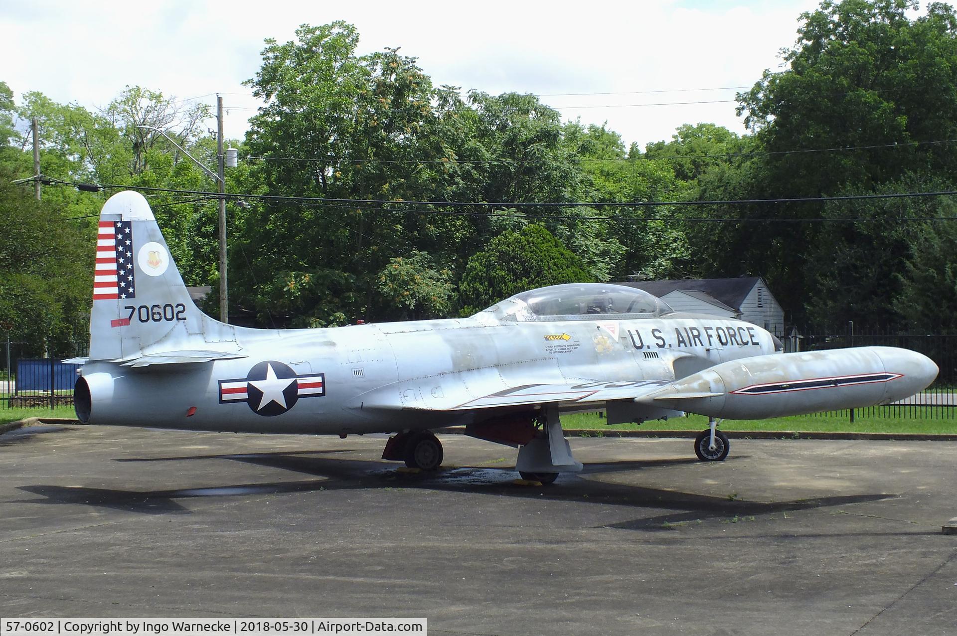 57-0602, 1957 Lockheed T-33A Shooting Star C/N 580-1251, Lockheed T-33A at the Southern Museum of Flight, Birmingham AL