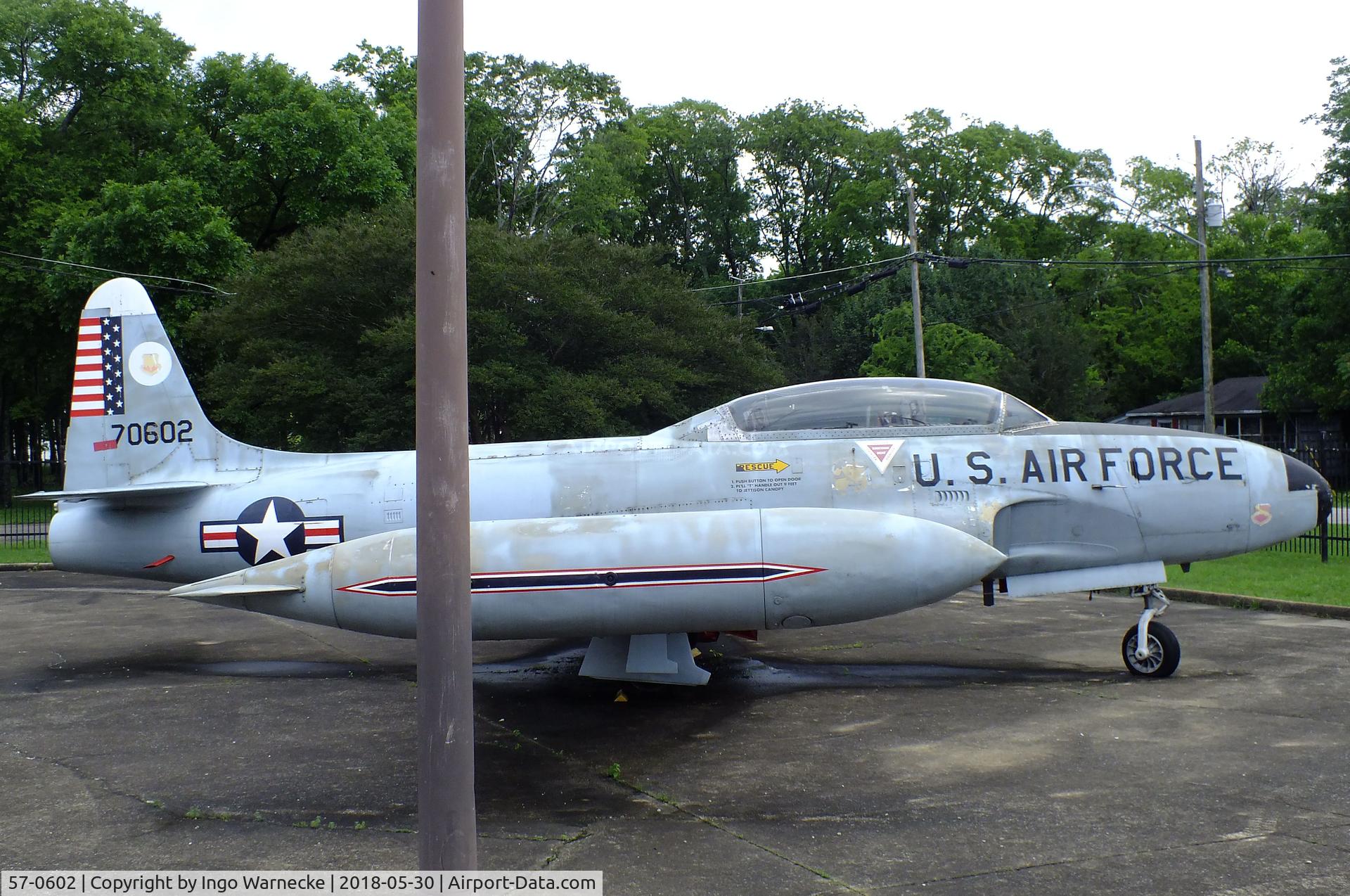 57-0602, 1957 Lockheed T-33A Shooting Star C/N 580-1251, Lockheed T-33A at the Southern Museum of Flight, Birmingham AL