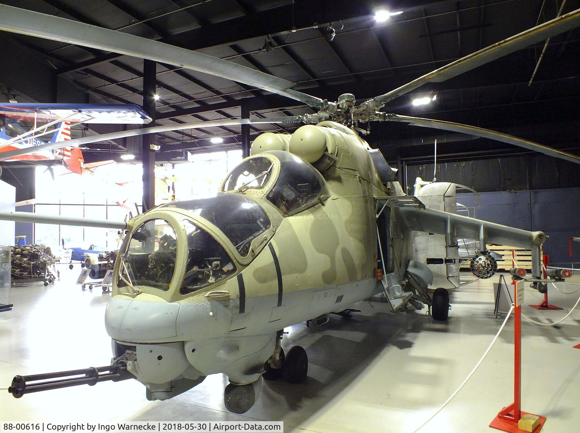 88-00616, Mil Mi-24D C/N 110166, Mil Mi-24D HIND-D (ex US-Army, ex Bundeswehr 96 30, ex NVA 494) at the Southern Museum of Flight, Birmingham AL