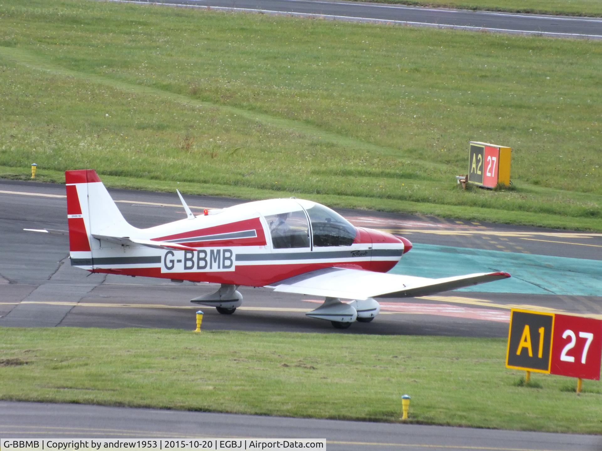 G-BBMB, 1973 Robin DR-400-180 Regent Regent C/N 848, G-BBMB at Gloucestershire Airport.
