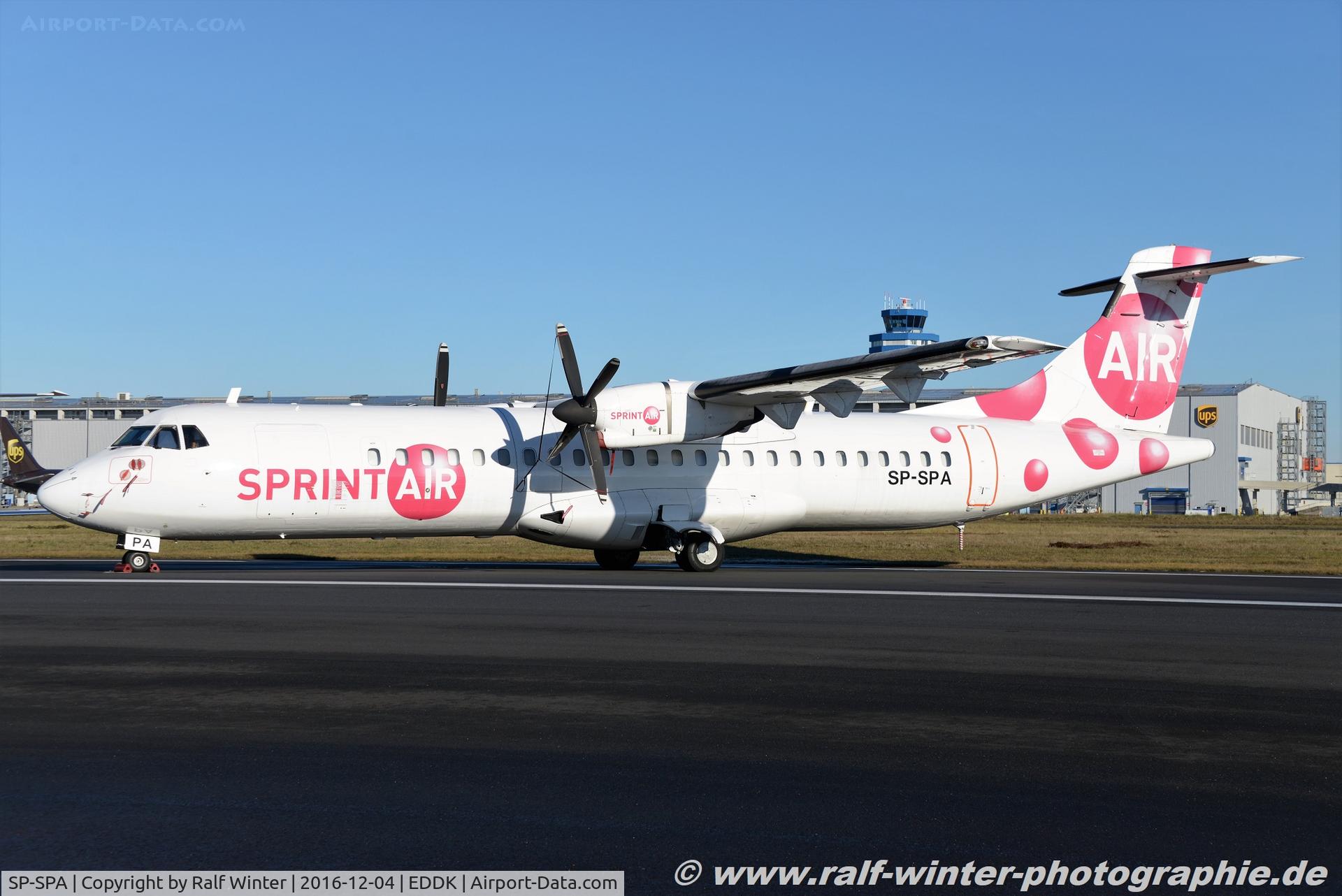SP-SPA, 1991 ATR 72-202F C/N 246, ATR 72-202F - P8 SRN SprintAir - 246 - SP-SPA - 04.12.2016 - CGN
