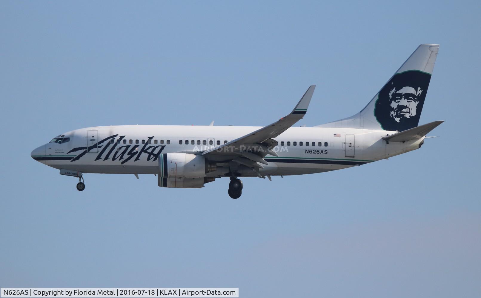 N626AS, 2001 Boeing 737-790 C/N 30793, LAX 2016