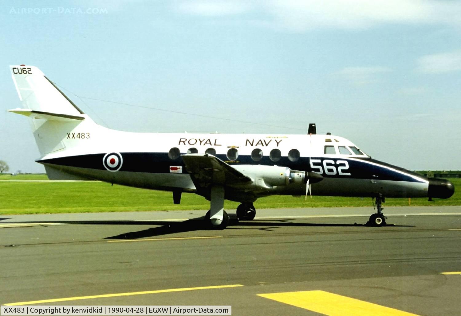 XX483, 1978 Scottish Aviation HP-137 Jetstream T.2 C/N 264, At the Waddington 1990 photocall.