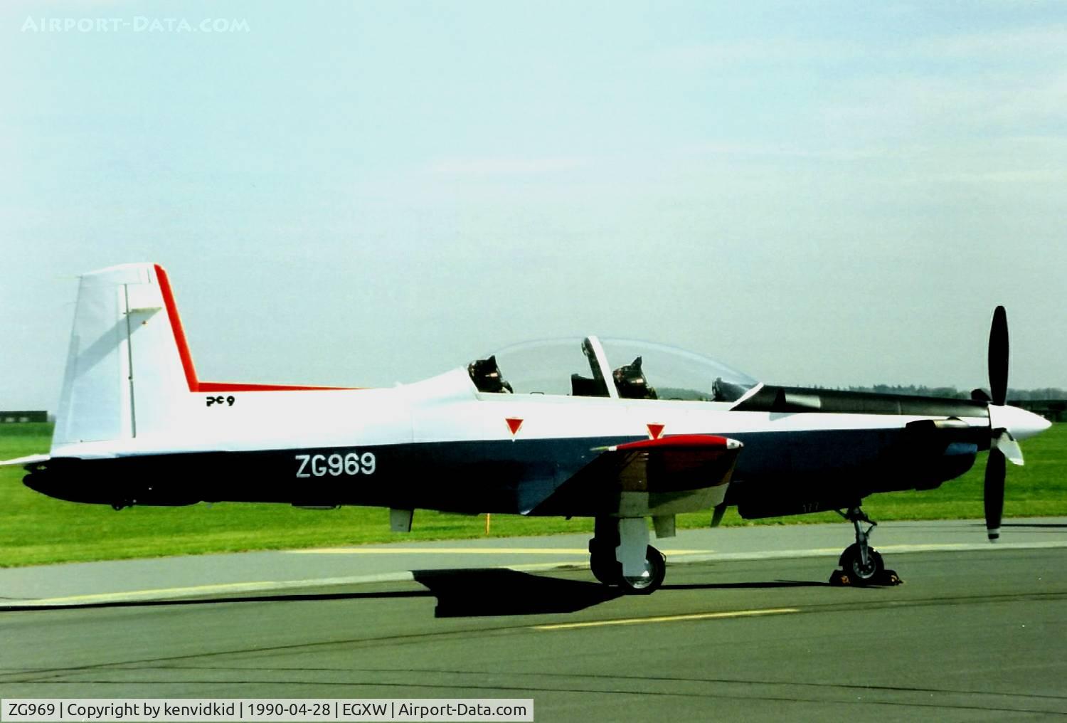 ZG969, 1989 Pilatus PC-9 C/N 177, At the Waddington 1990 photocall.
