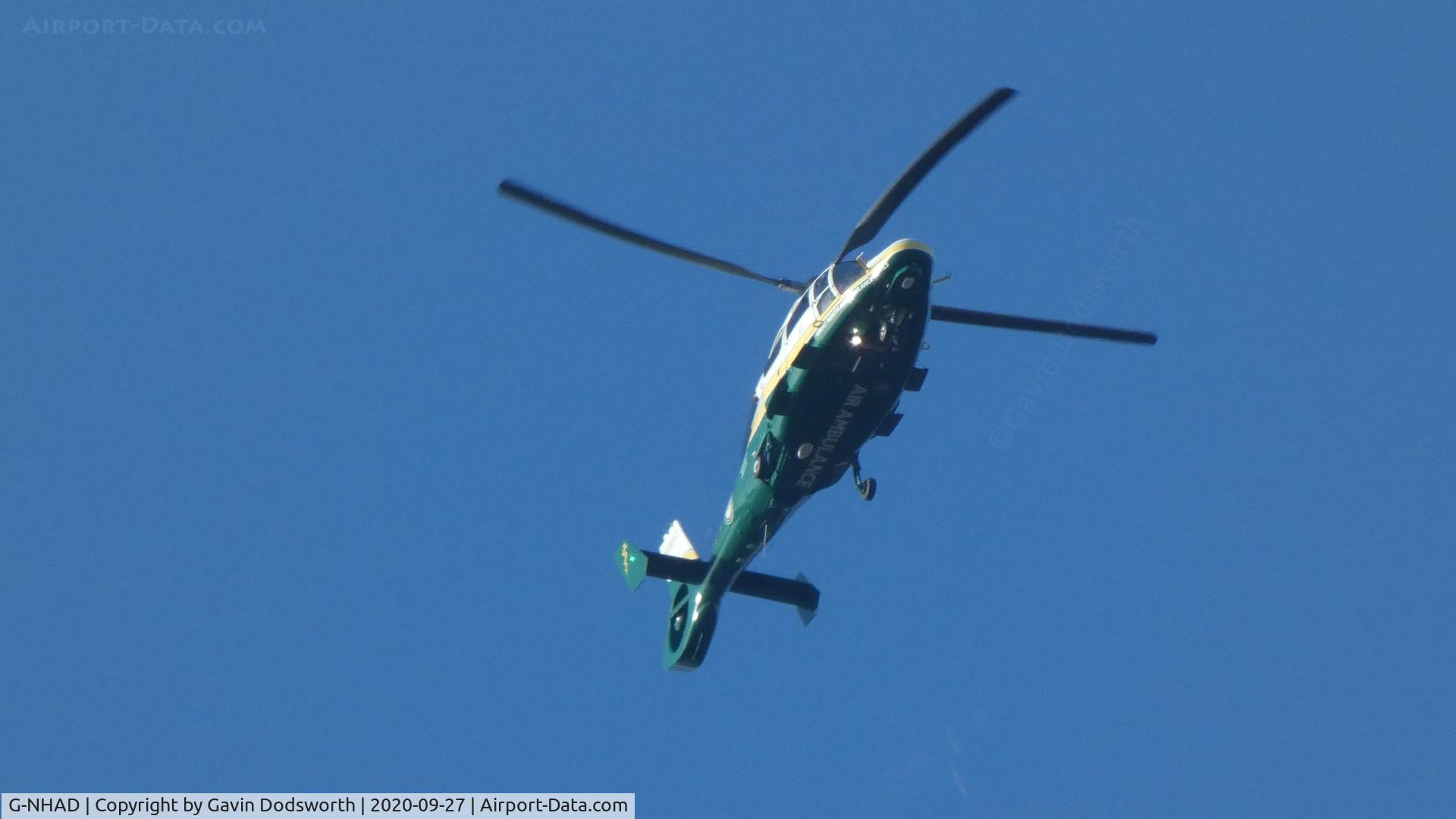 G-NHAD, 2015 Airbus Helicopters AS-365N-3+ Dauphin C/N 6979, Over Darlington on Sunday 27th September 2020