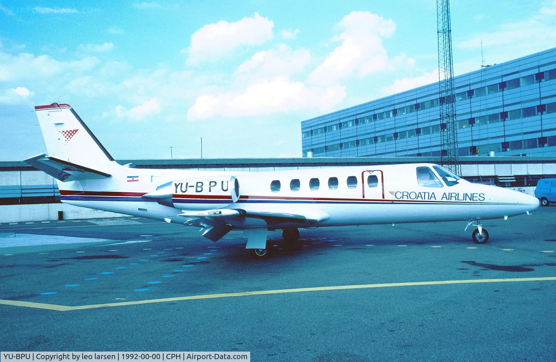 YU-BPU, 1980 Cessna 550 Citation II C/N 550-0128, Copenhagen 1992