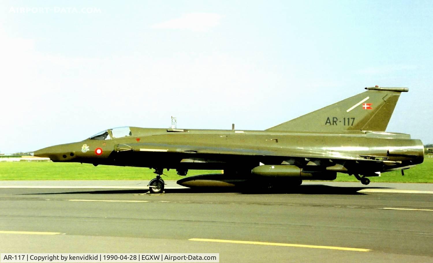 AR-117, 1971 Saab RF-35 Draken C/N 35-1117, At the Waddington 1990 photocall.