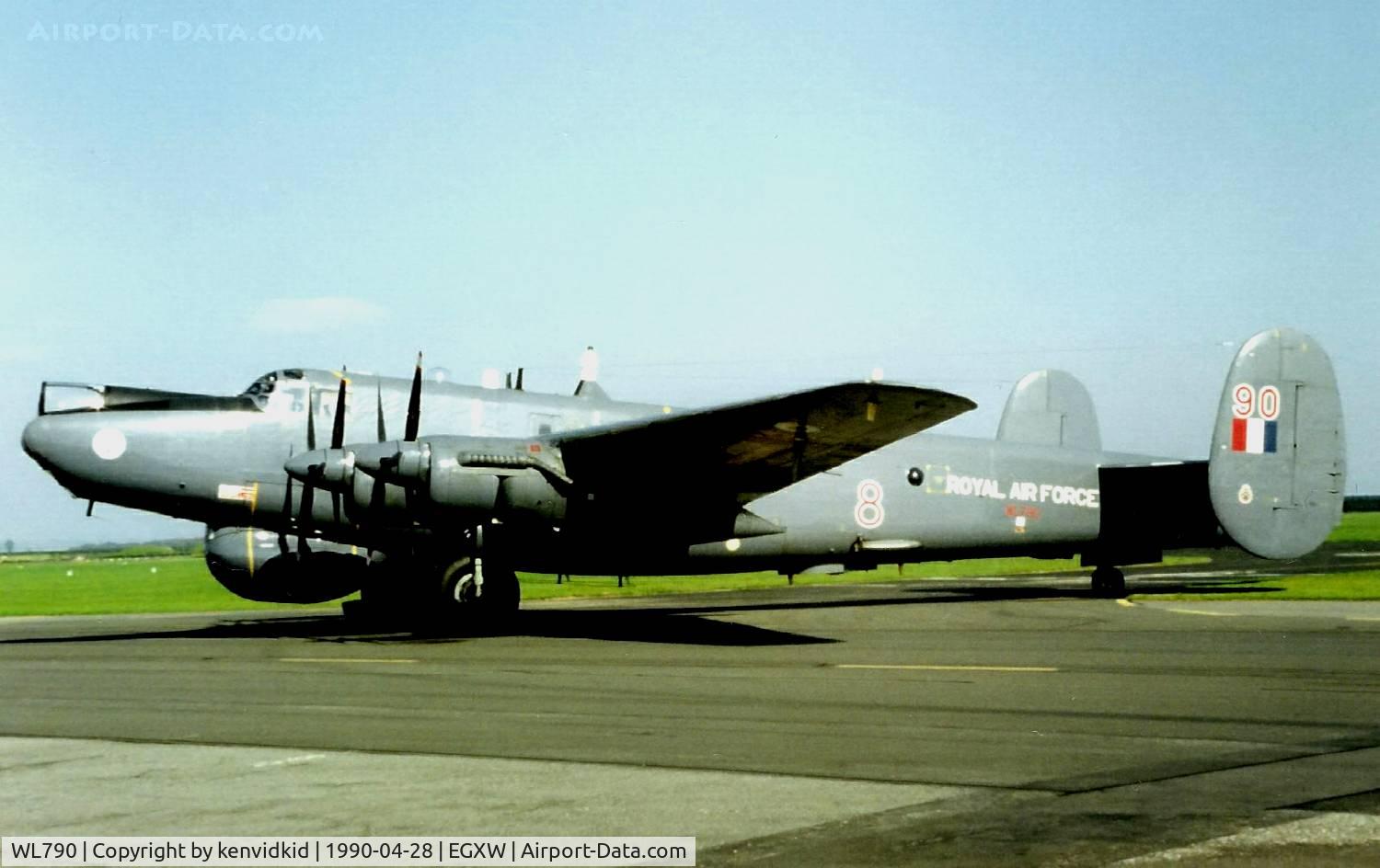 WL790, 1954 Avro 716 Shackleton AEW.2 C/N R3/696/239009, At the Waddington 1990 photocall.