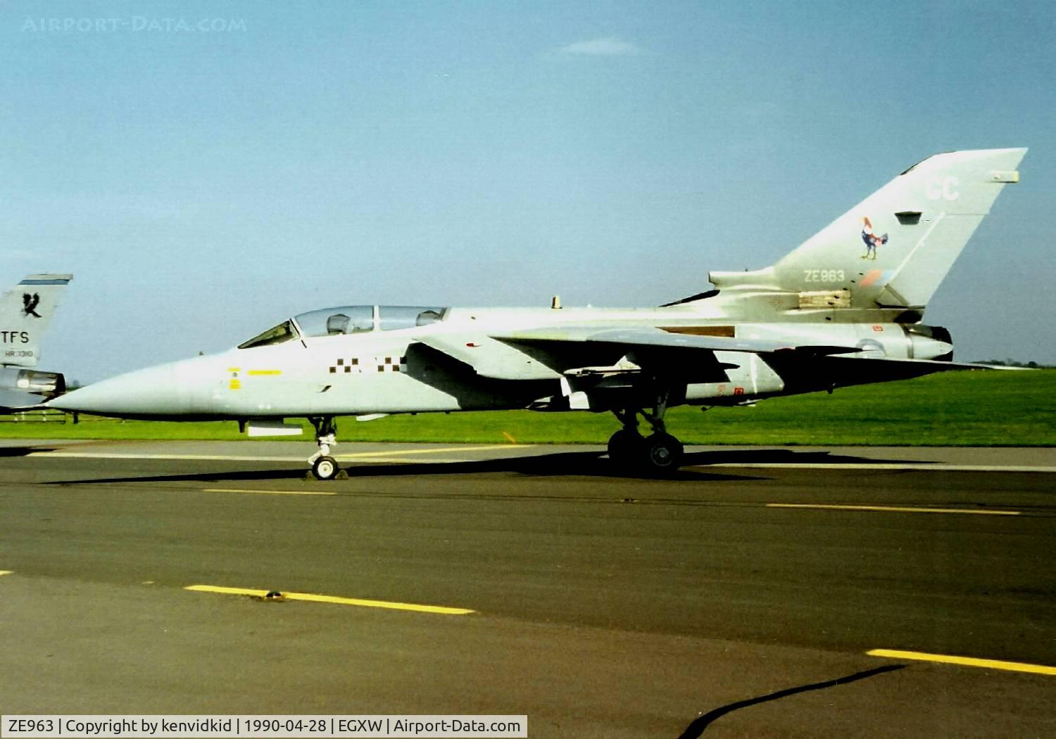ZE963, 1989 Panavia Tornado F.3 C/N 3377, At the Waddington 1990 photocall.