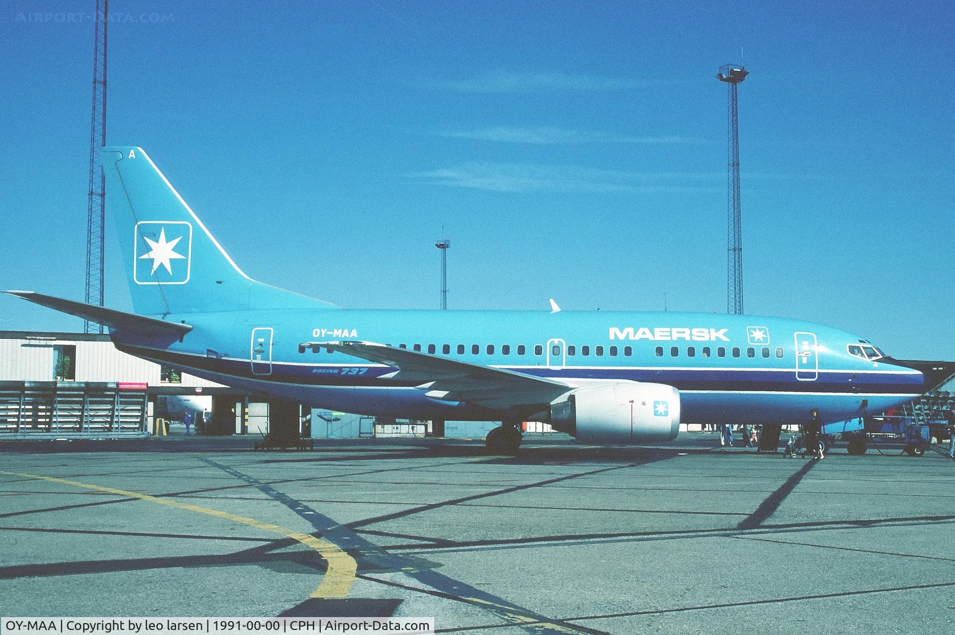 OY-MAA, 1990 Boeing 737-5L9 C/N 24778, Copenhagen 1991
