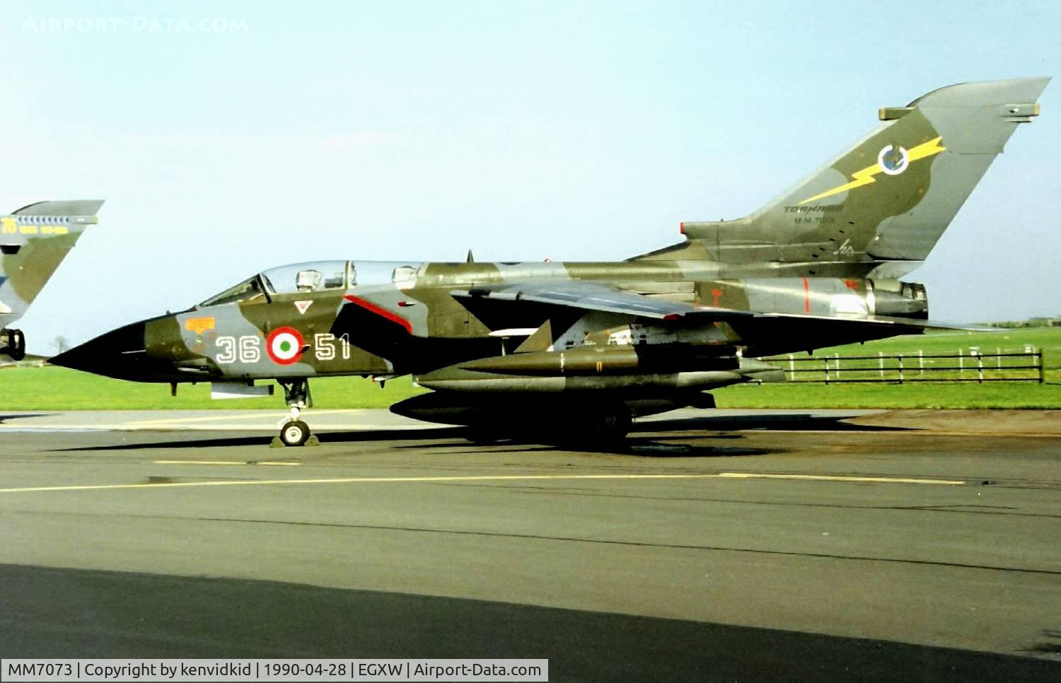 MM7073, Panavia Tornado IDS C/N 357/IS040/5050, At the Waddington 1990 photocall.