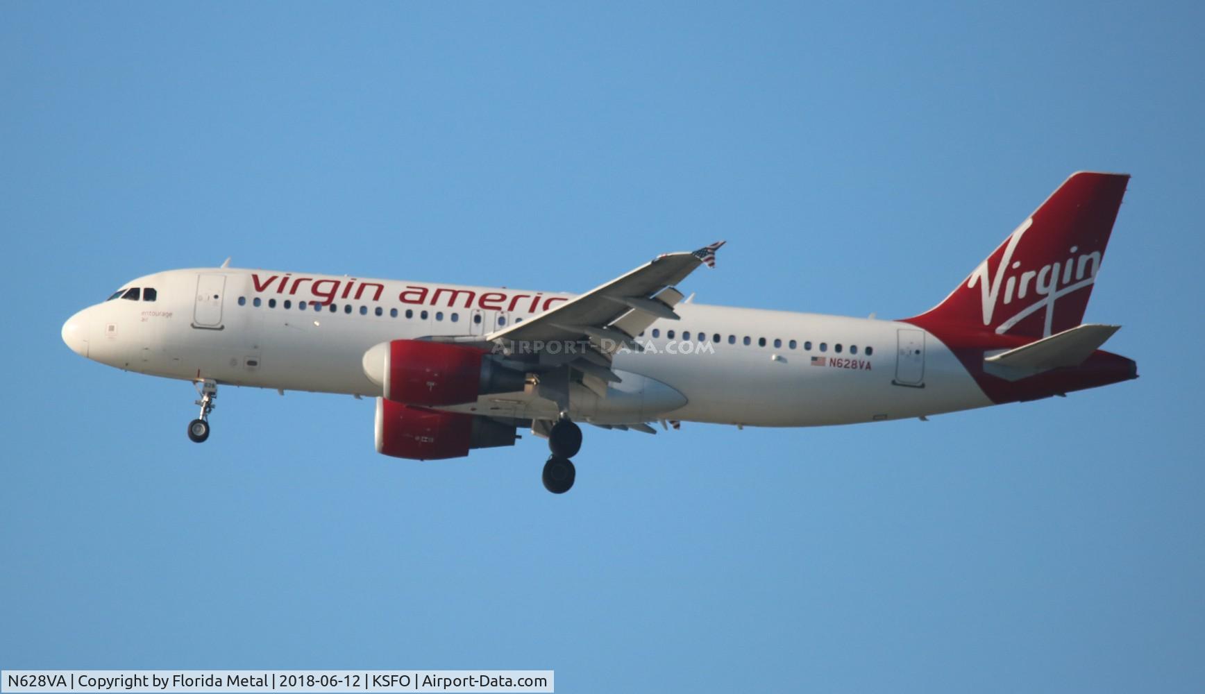 N628VA, 2007 Airbus A320-214 C/N 2993, SFO 2018