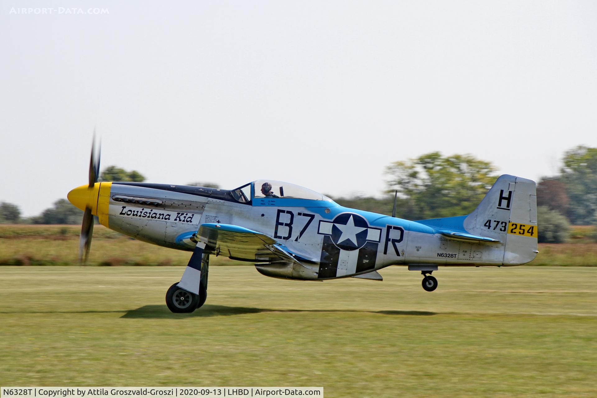 N6328T, 1944 North American P-51D Mustang C/N 122-39713 (44-73254), LHBD - Börgönd Airport, Hungary. 2020 Airshow