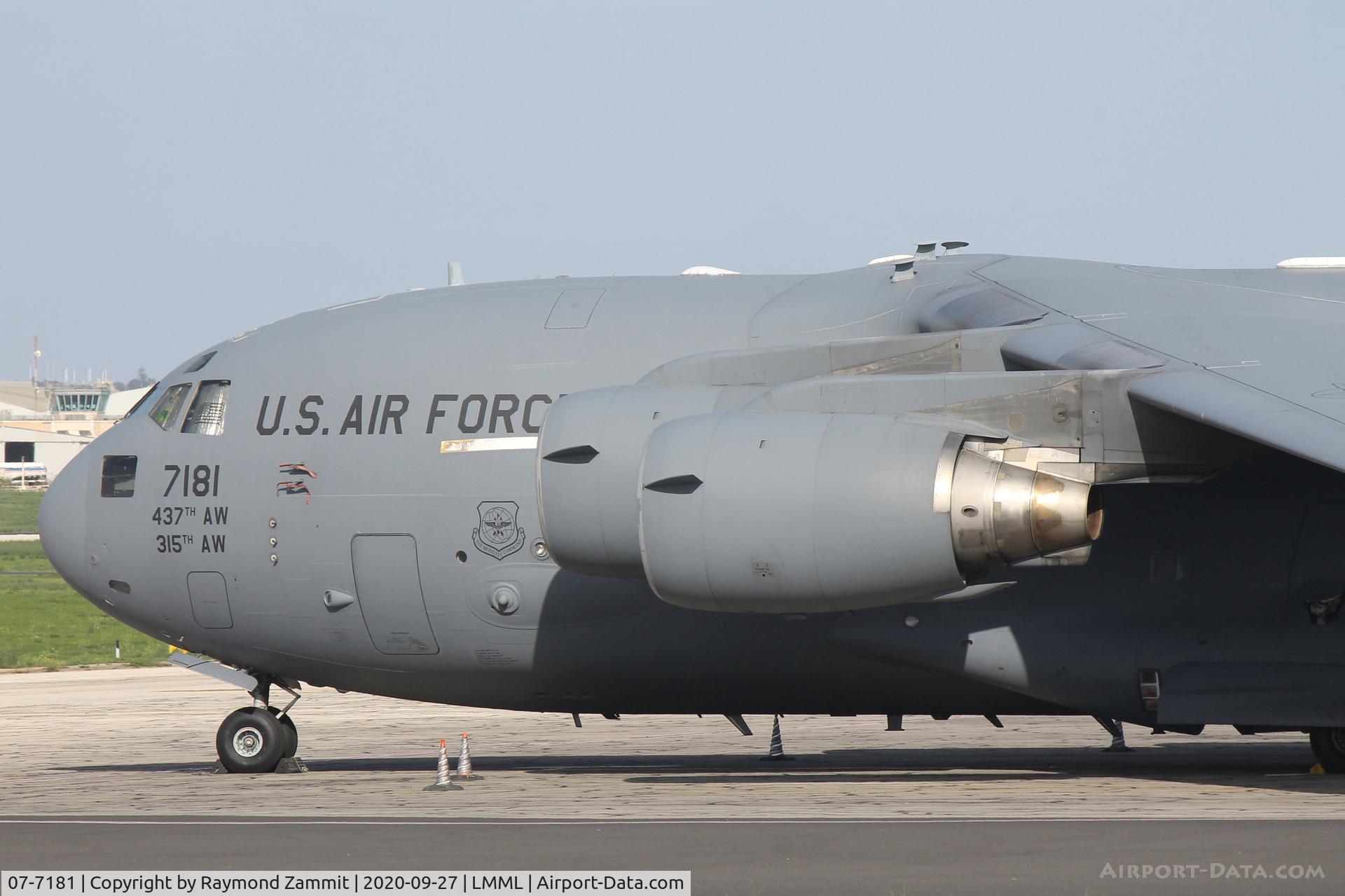 07-7181, 2008 Boeing C-17A Globemaster III C/N F-198 (50199), Boeing C-17A GlobemasterIII 07-7181 Unites States Air Force