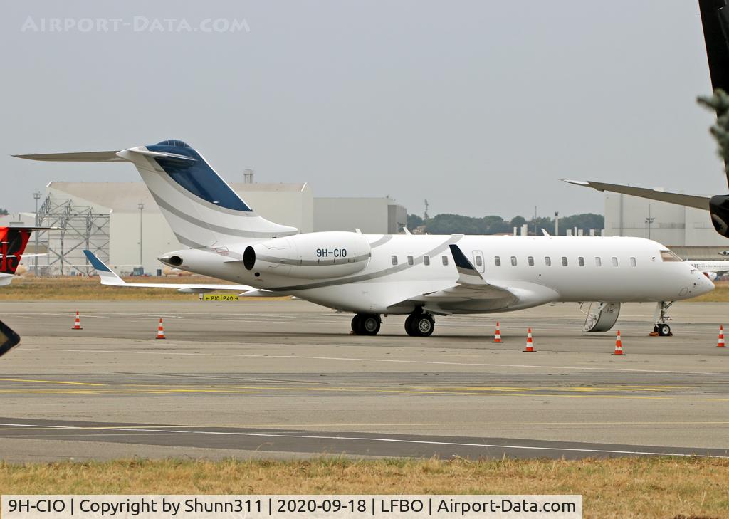 9H-CIO, 2013 Bombardier BD-700-1A10 Global 6000 C/N 9535, Parked at the General Aviation area...