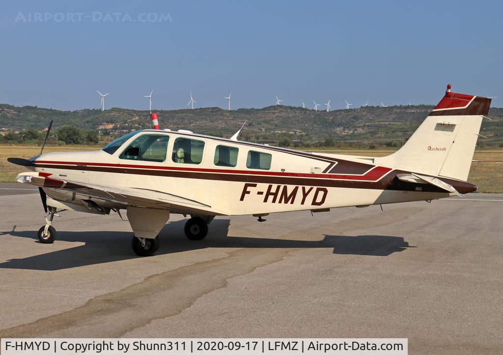 F-HMYD, 1986 Beechcraft A36 Bonanza C/N E-2350, Parked near the Airclub...