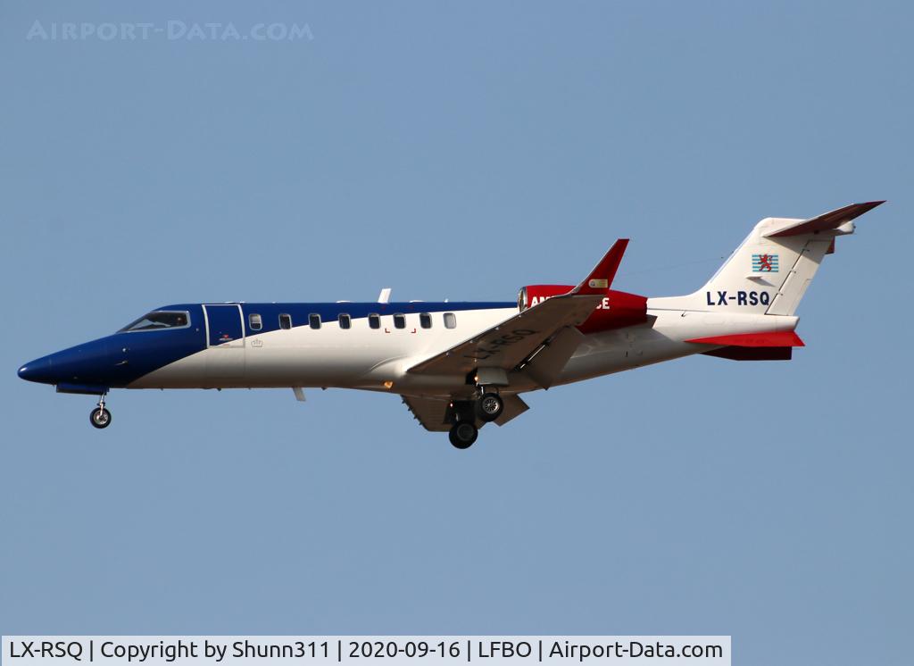 LX-RSQ, 2009 Learjet 45 C/N 398, Landing rwy 14L