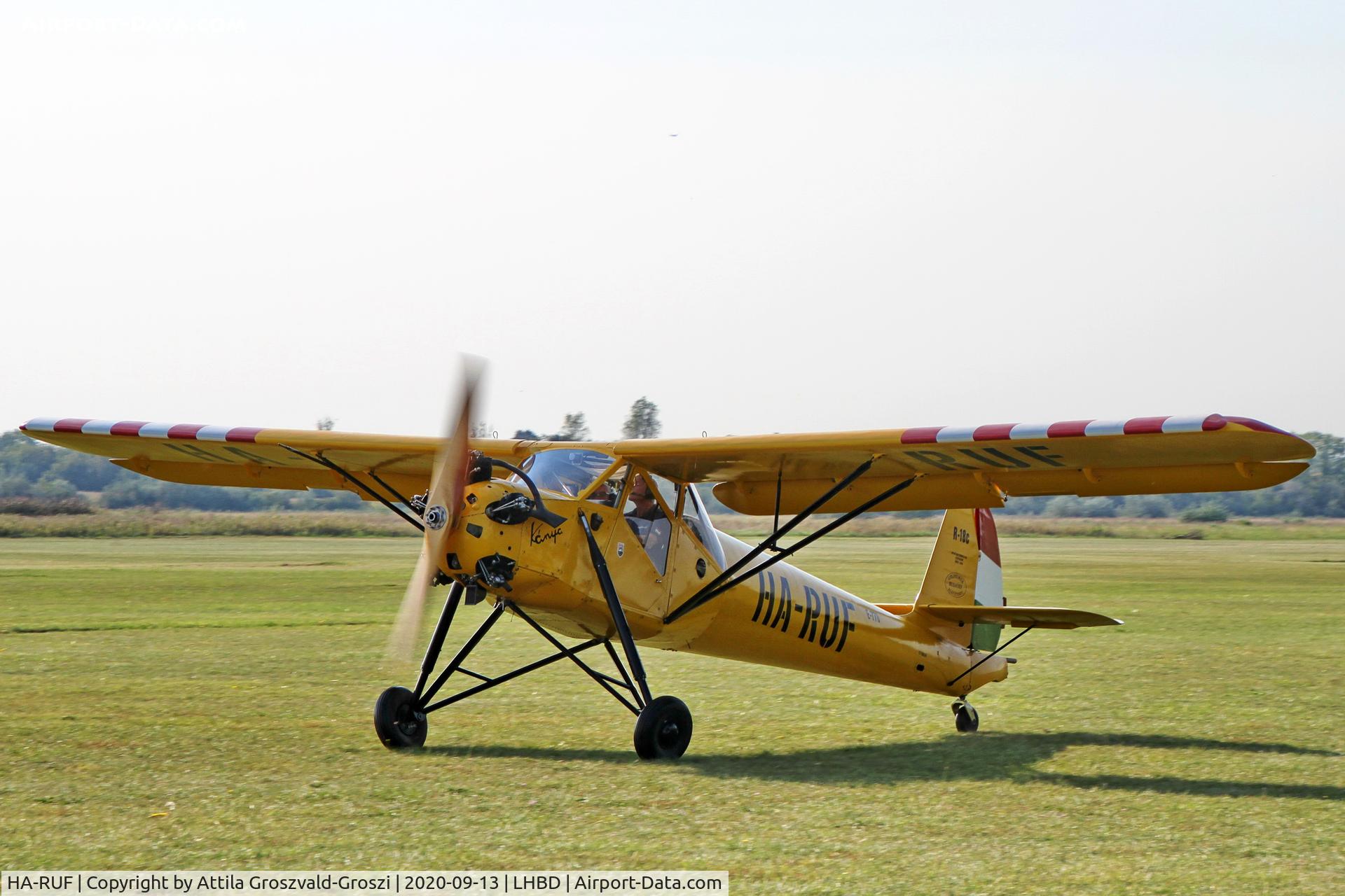 HA-RUF, 1954 Rubik R-18c/1 Kánya C/N E-778, LHBD - Börgönd Airport, Hungary. 2020 Airshow