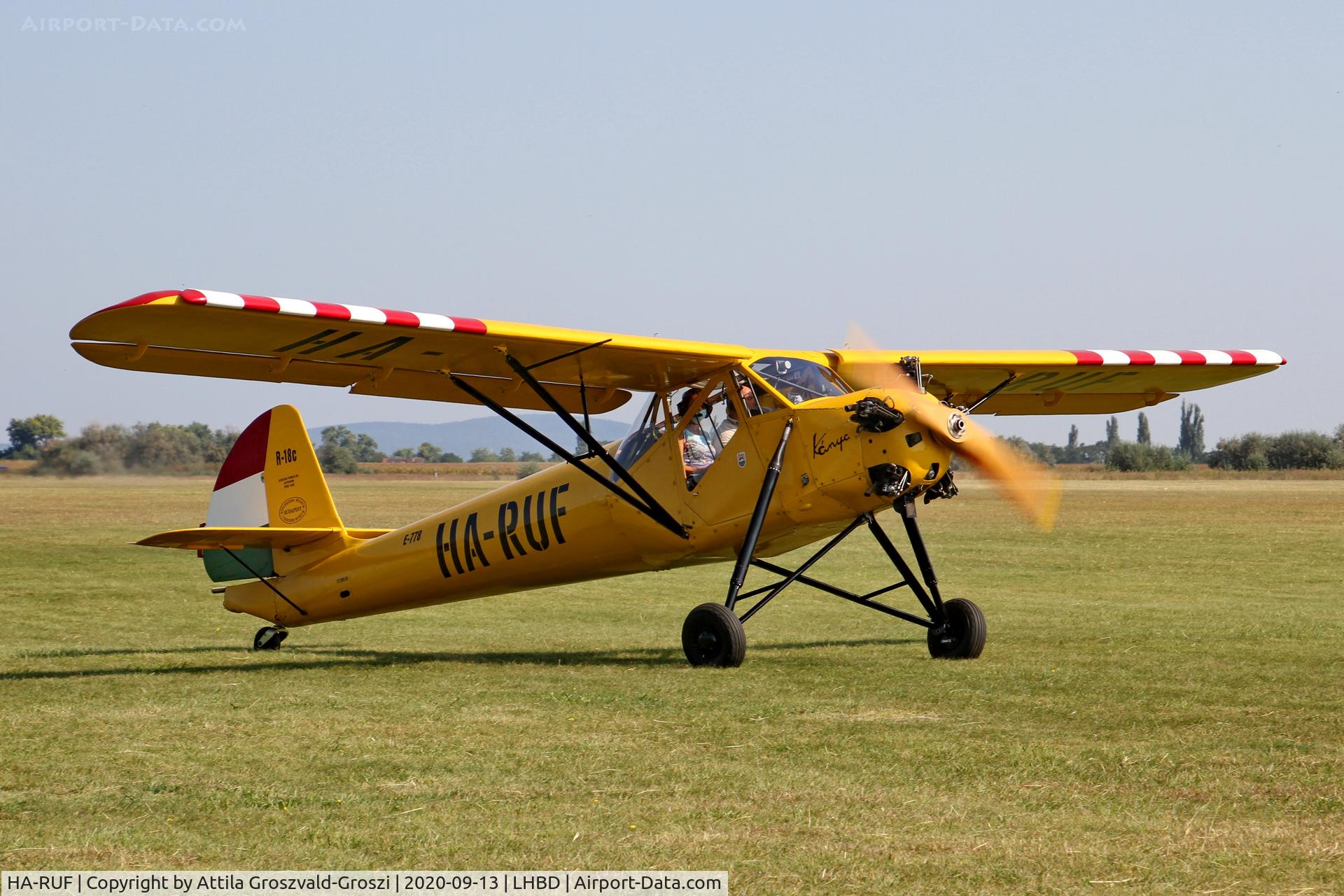 HA-RUF, 1954 Rubik R-18c/1 Kánya C/N E-778, LHBD - Börgönd Airport, Hungary. 2020 Airshow