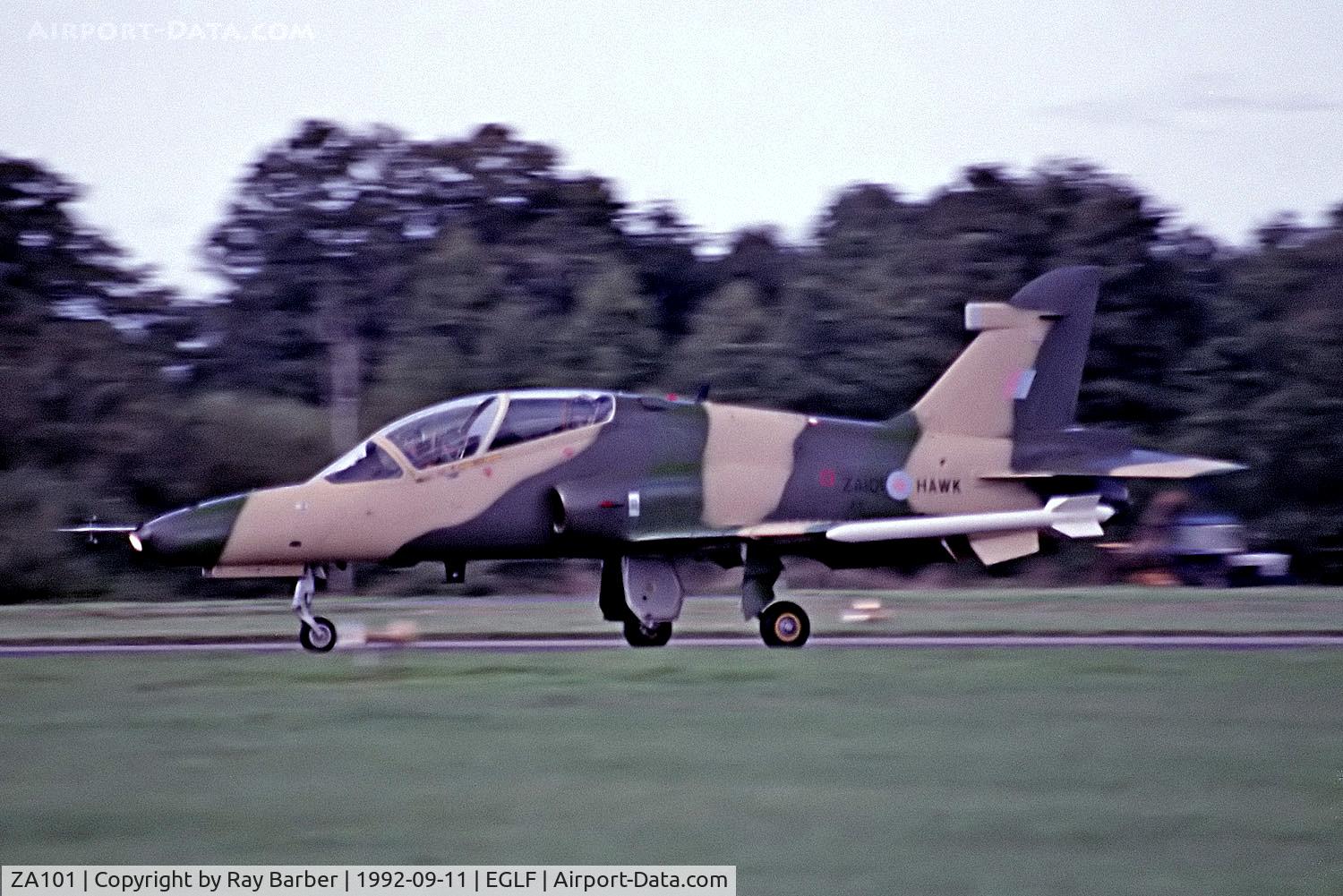 ZA101, British Aerospace Hawk 100 C/N 312008, ZA101   BAe Hawk 100 [312008] (BAE Systems / Royal Air Force) Farnborough 11/09/1992