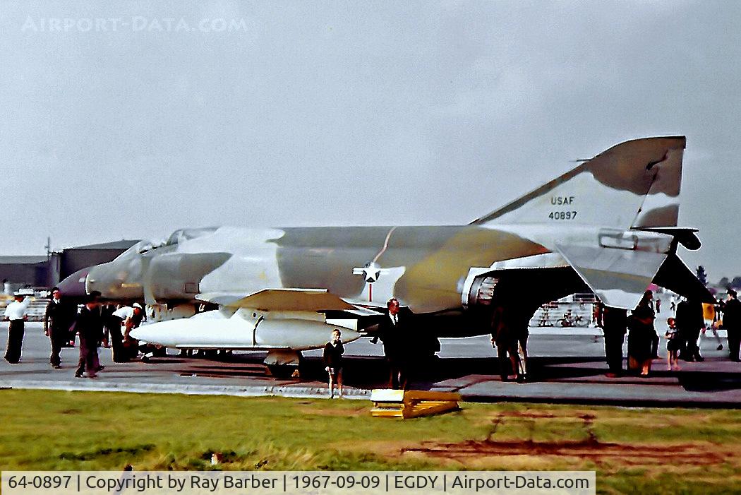 64-0897, 1964 McDonnell F-4C Phantom II C/N 1322, 64-0897   (40897) McDonnell-Douglas F-4C Phantom II [1322] (United States Air Force) RNAS Yeovilton~G 09/09/1967
