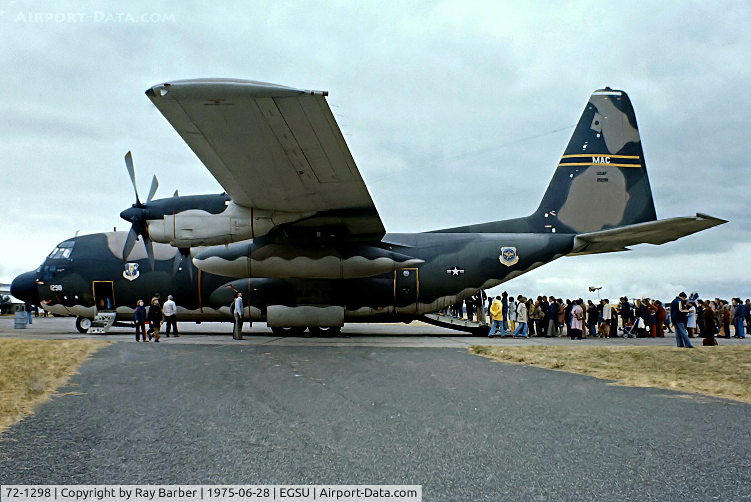 72-1298, 1972 Lockheed GC-130E Hercules C/N 4521, 72-1298   Lockheed GC-130E Hercules [4521] (United States Air Force) Duxford~G 28/06/1975