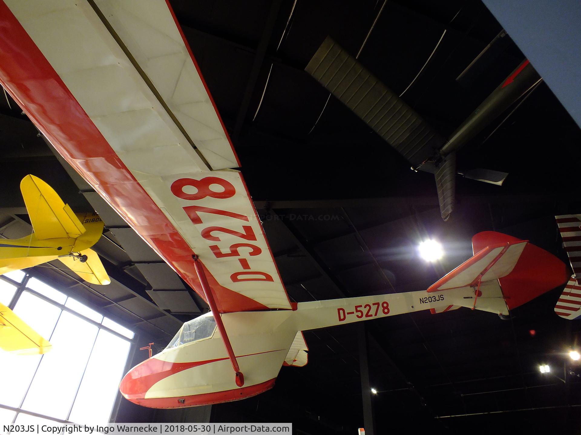 N203JS, 1951 Cumulus 2F C/N 02, Reinhard/Kneschke (Hüffer) Cumulus IIf at the Southern Museum of Flight, Birmingham AL
