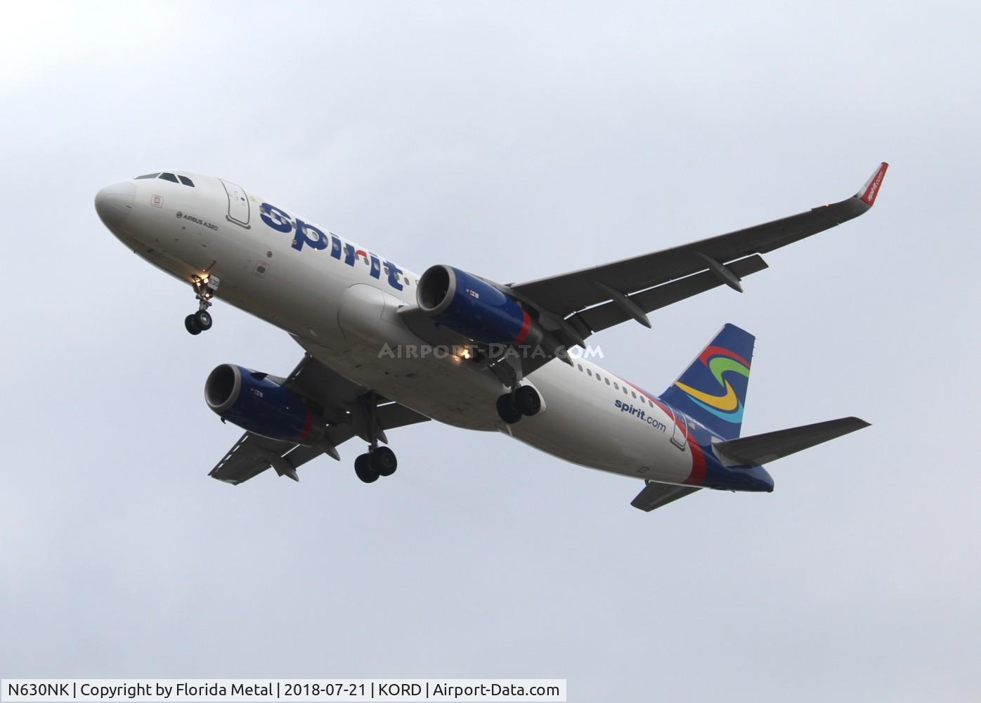 N630NK, 2014 Airbus A320-232 C/N 6304, ORD 2018