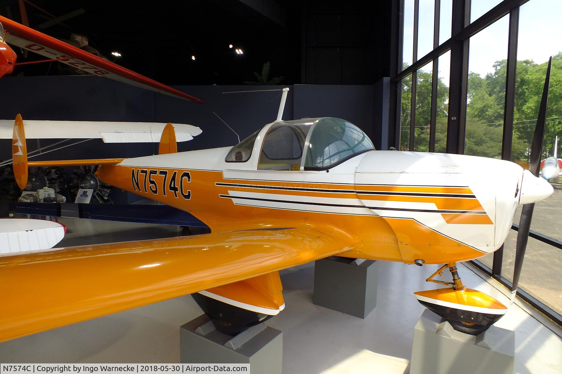 N7574C, 1959 Forney F-1 C/N 5691, Forney (Ercoupe) F-1 Aircoupe at the Southern Museum of Flight, Birmingham AL