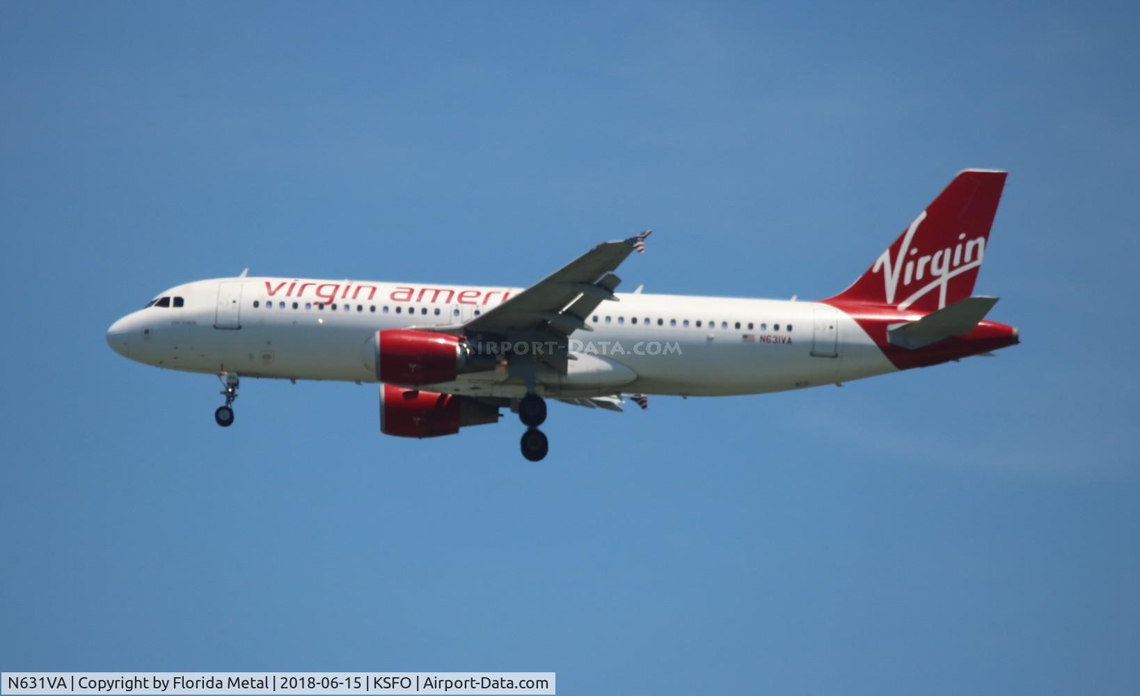 N631VA, 2007 Airbus A320-214 C/N 3135, SFO 2018