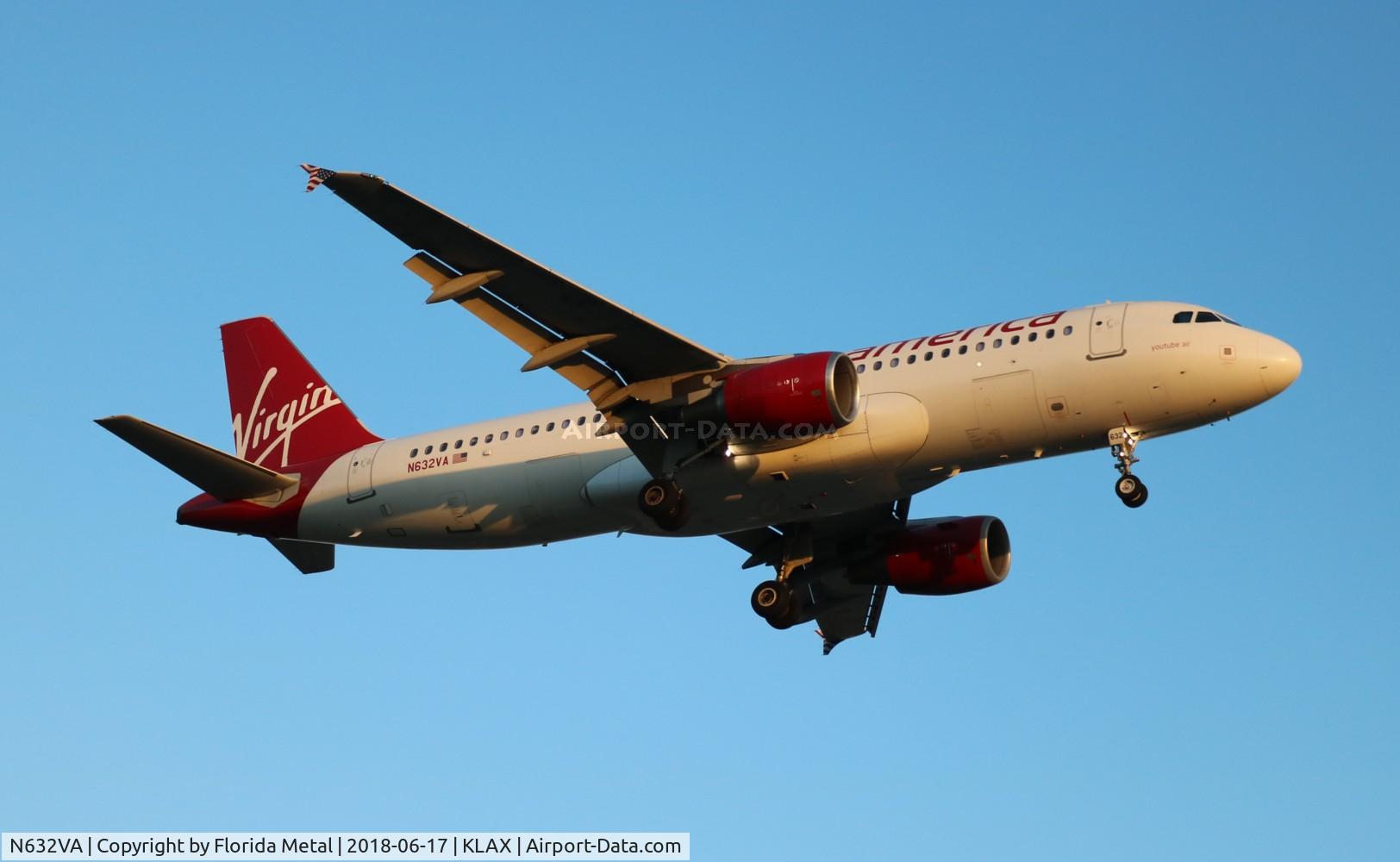 N632VA, 2007 Airbus A320-214 C/N 3155, LAX 2018