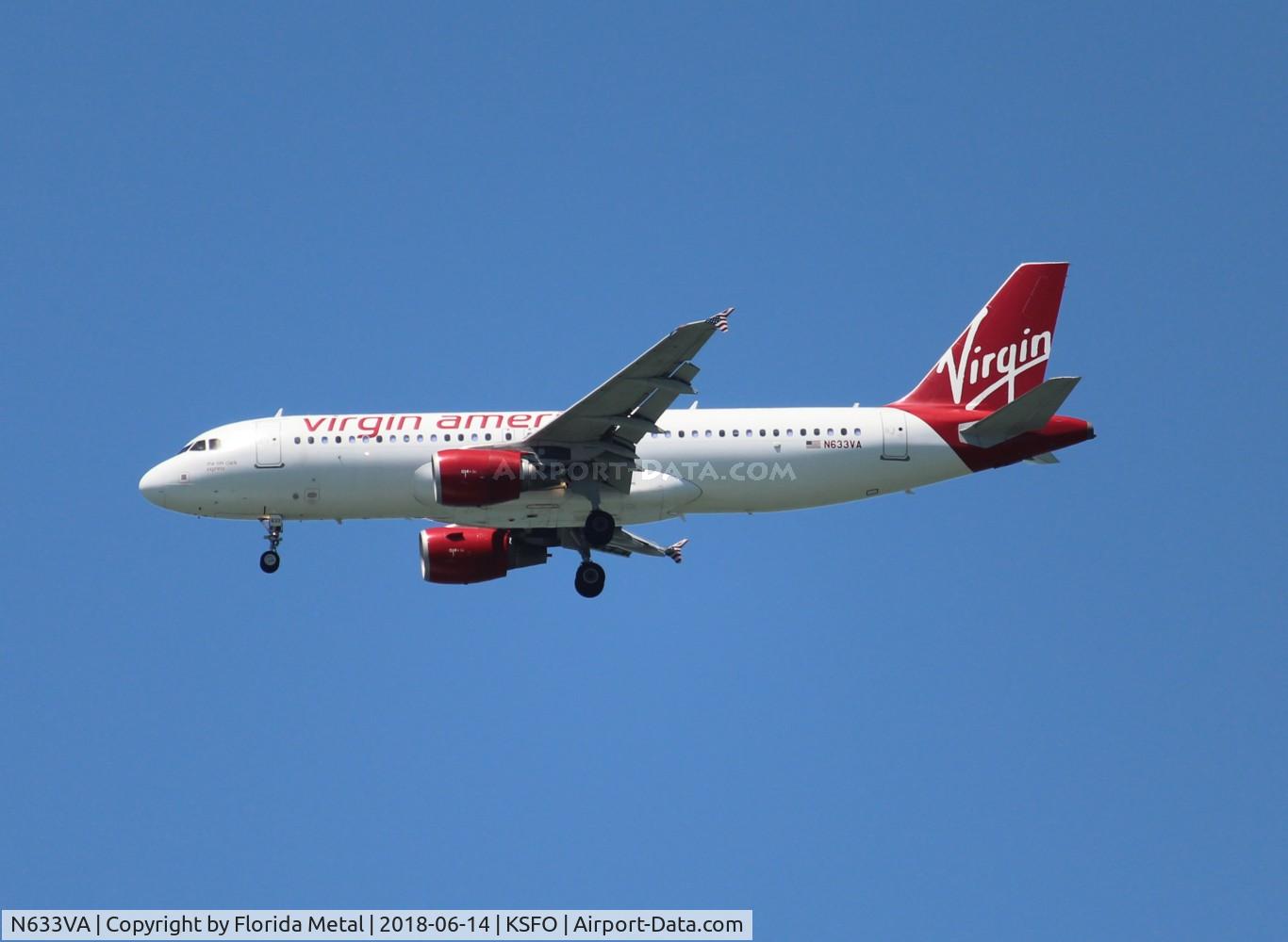 N633VA, 2007 Airbus A320-214 C/N 3230, SFO 2018