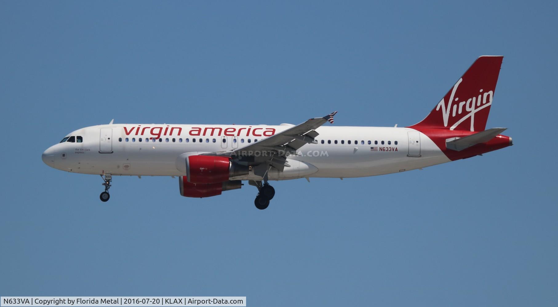 N633VA, 2007 Airbus A320-214 C/N 3230, LAX 2016