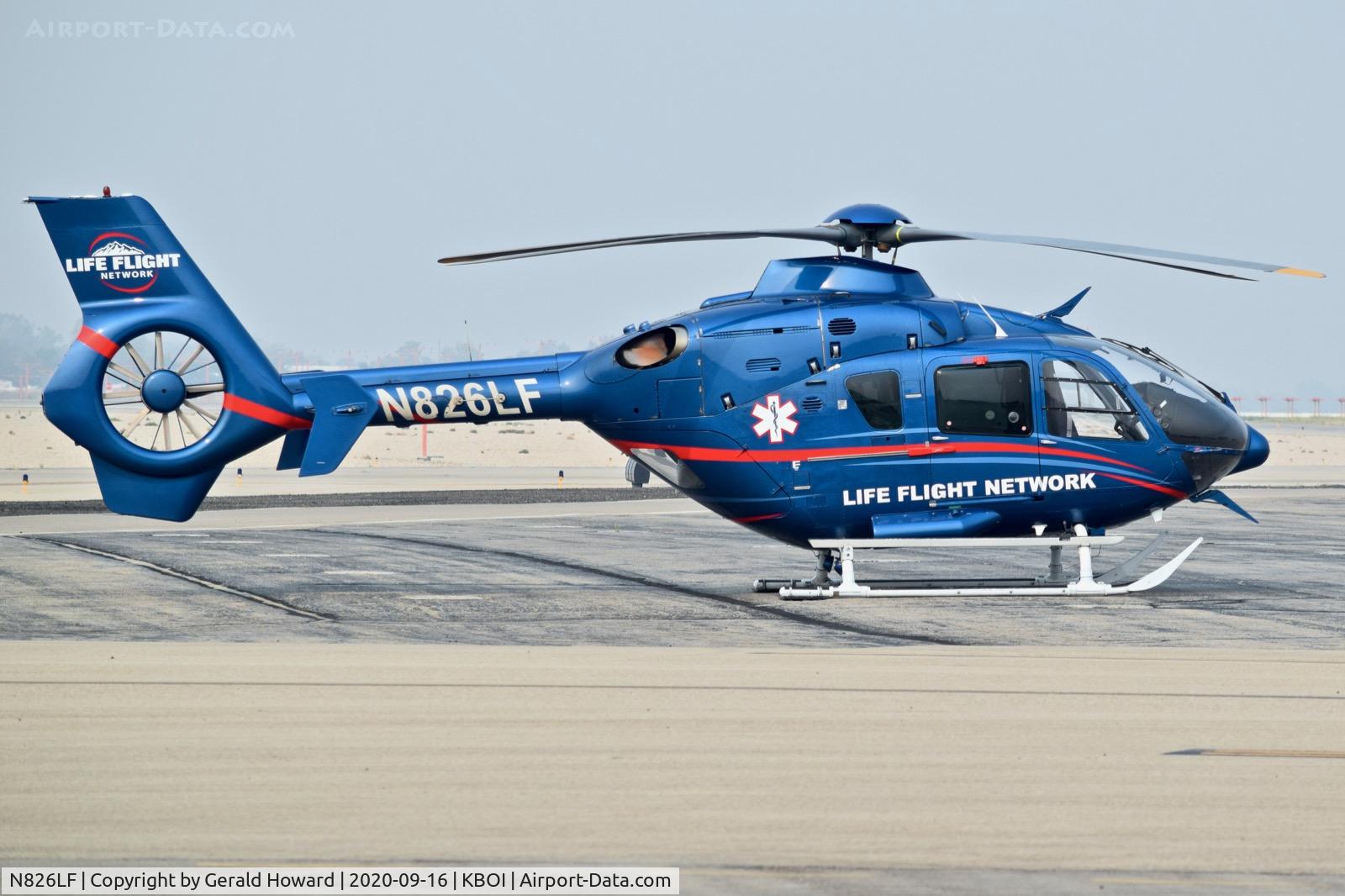 N826LF, 2008 Eurocopter EC 135 P2+ C/N 0718, Parked on north GA ramp.