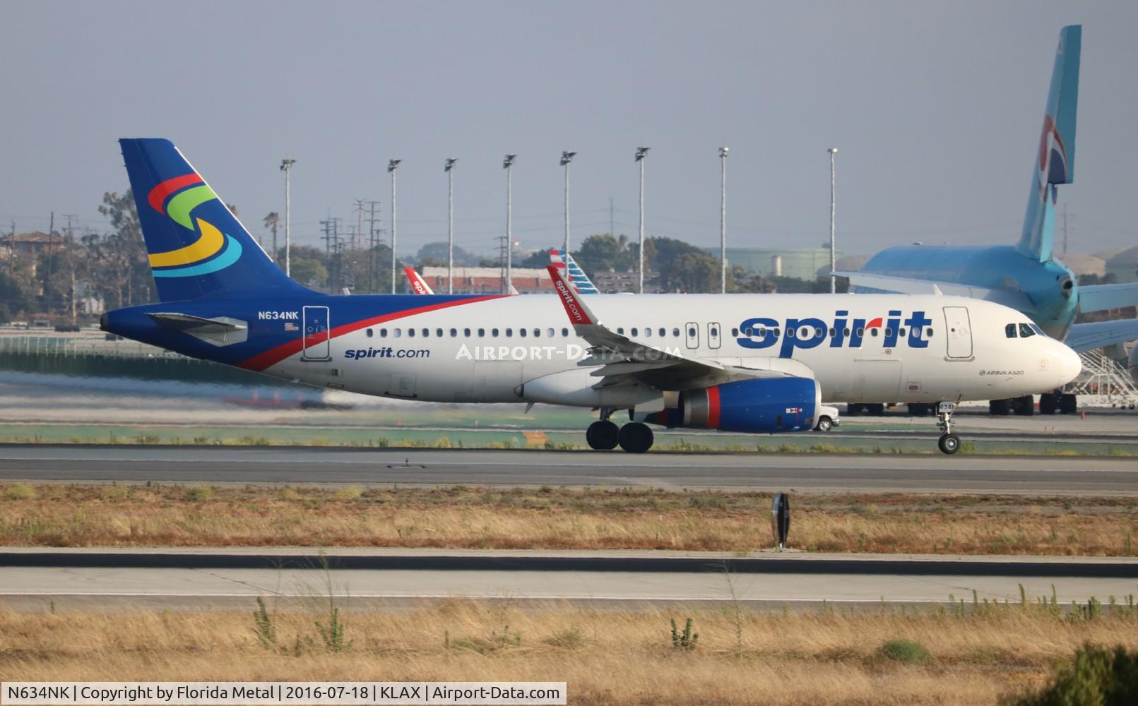 N634NK, 2014 Airbus A320-232 C/N 6370, LAX 2016