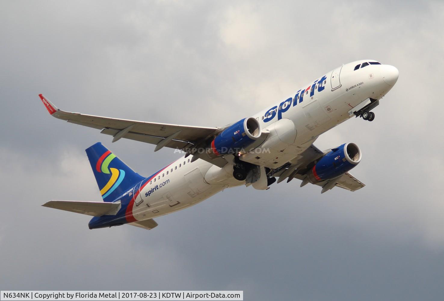 N634NK, 2014 Airbus A320-232 C/N 6370, DTW 2017
