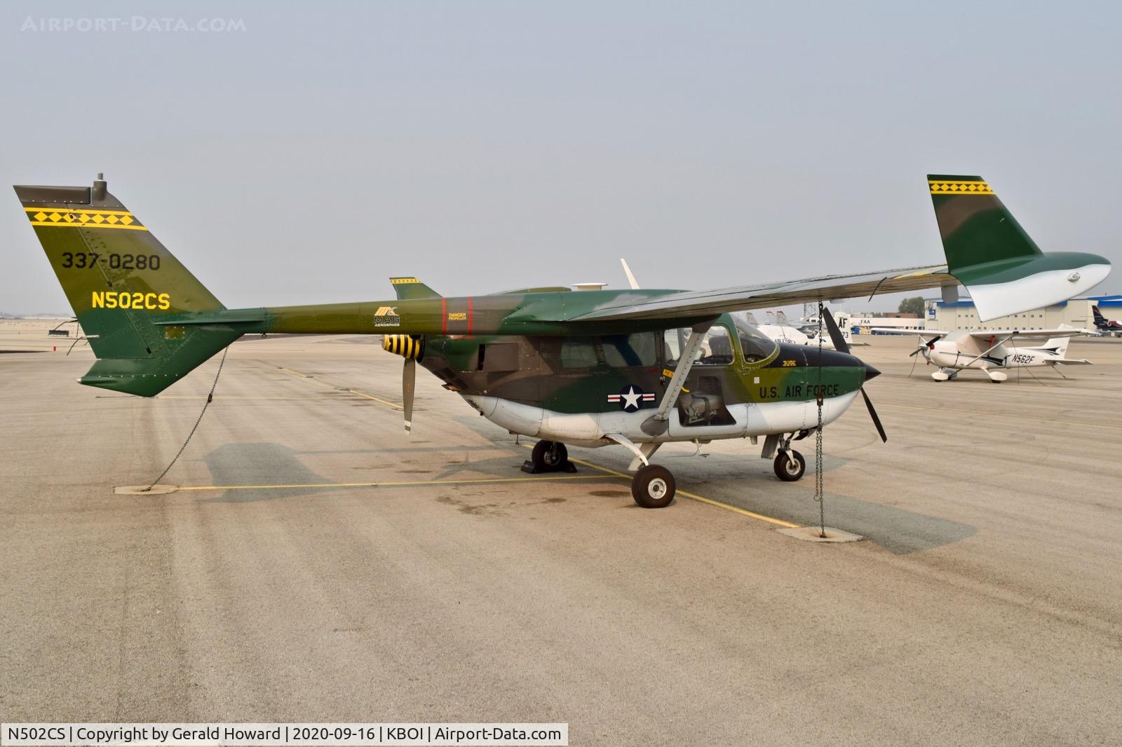 N502CS, 1966 Cessna 337A Super Skymaster C/N 337-0280, Parked on north GA ramp.