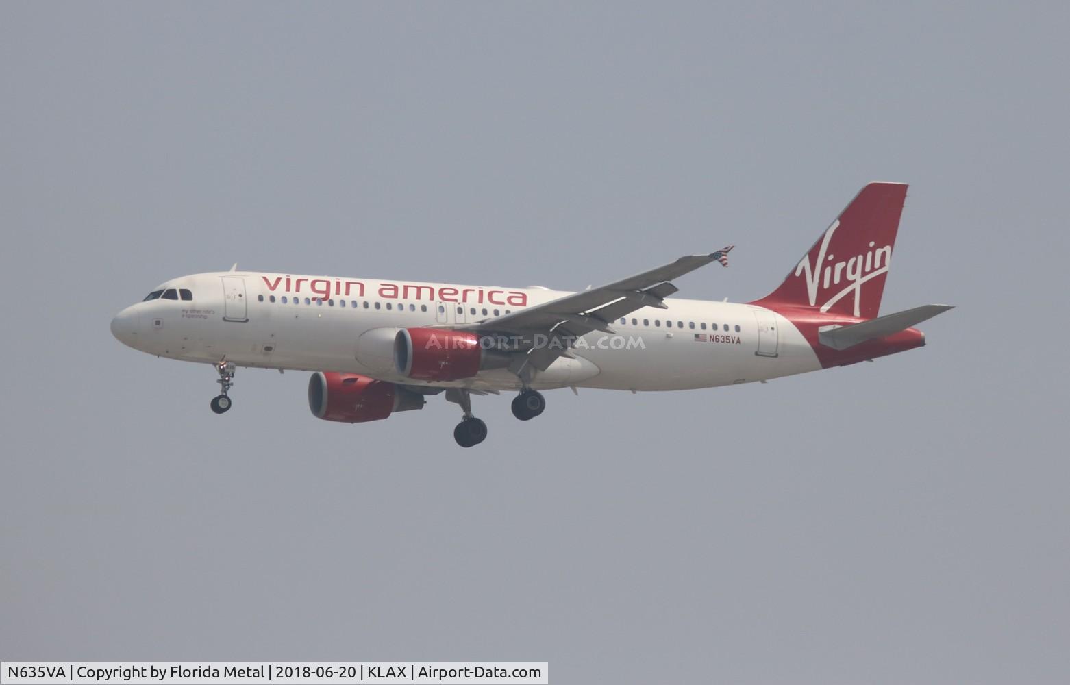 N635VA, 2008 Airbus A320-214 C/N 3398, LAX 2018