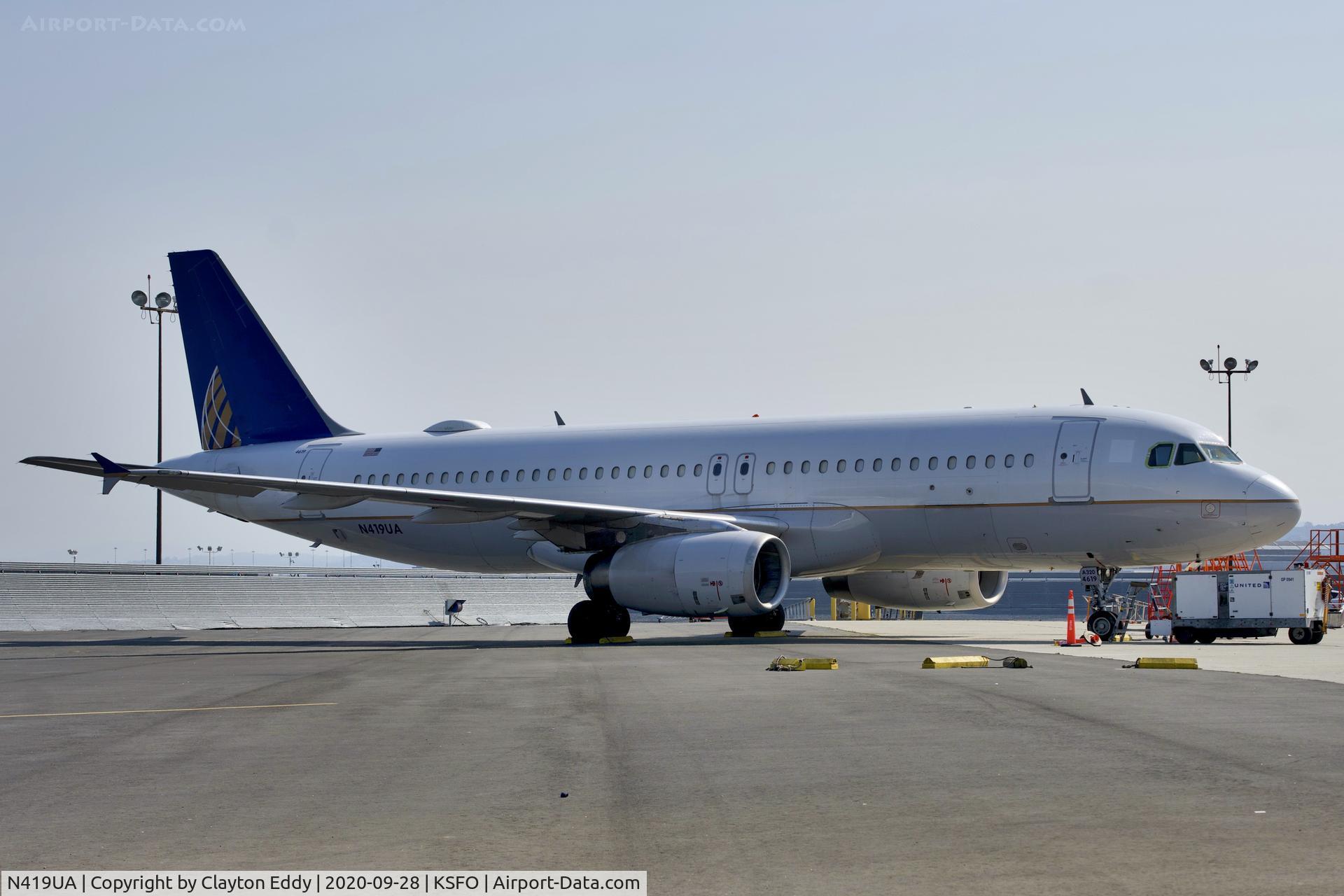 N419UA, 1994 Airbus A320-232 C/N 487, End of the line. SFO 2020.