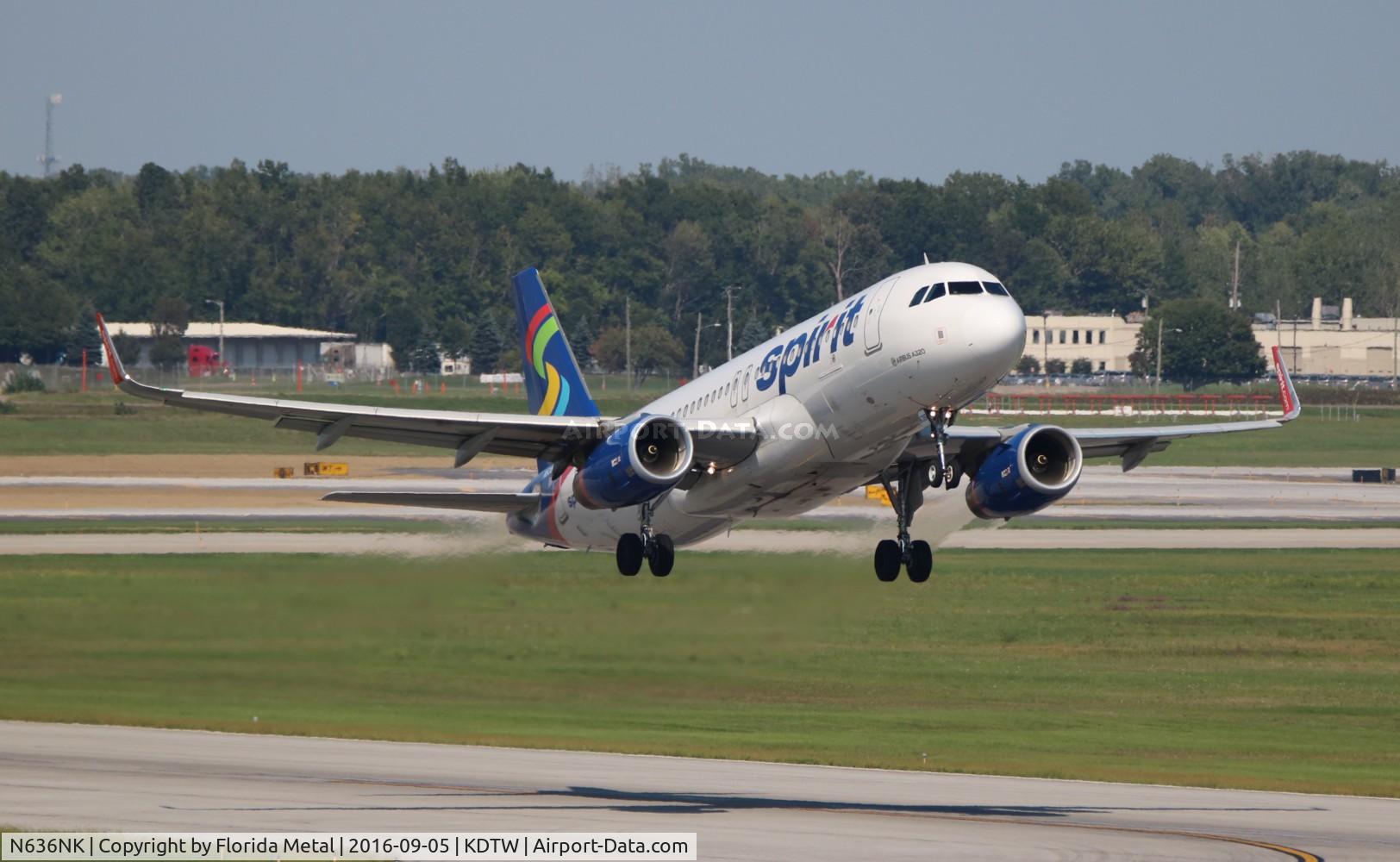 N636NK, 2015 Airbus A320-232 C/N 6424, DTW 2016