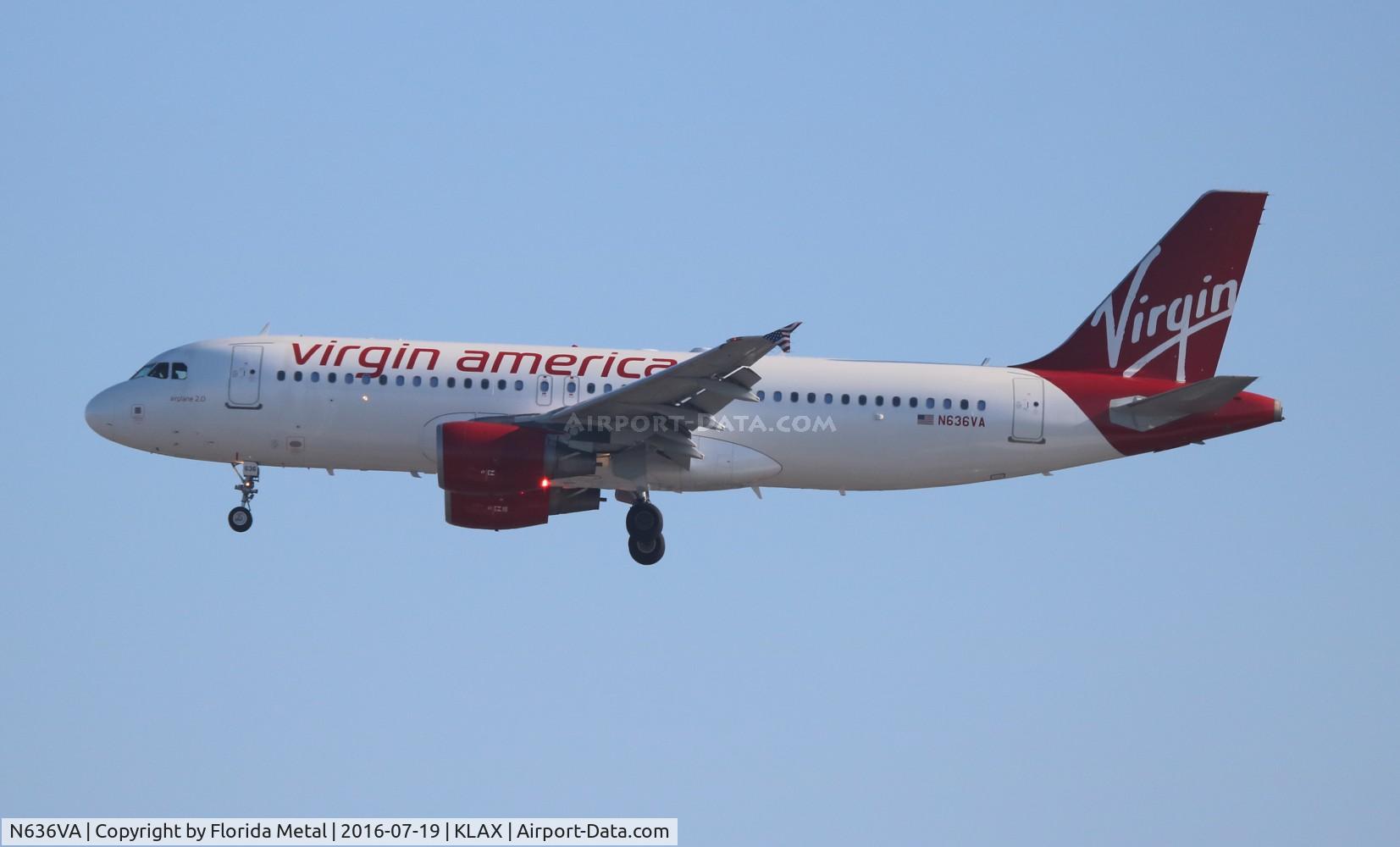 N636VA, 2008 Airbus A320-214 C/N 3460, LAX 2016